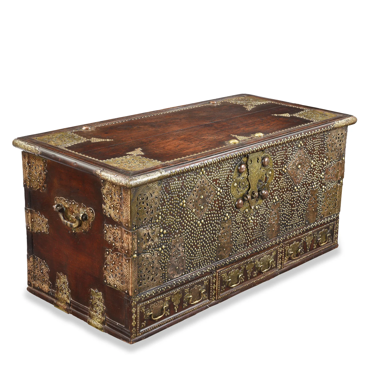 Brass Studded Zanzibar Chest From Surat - Early 19th Century - Image 3