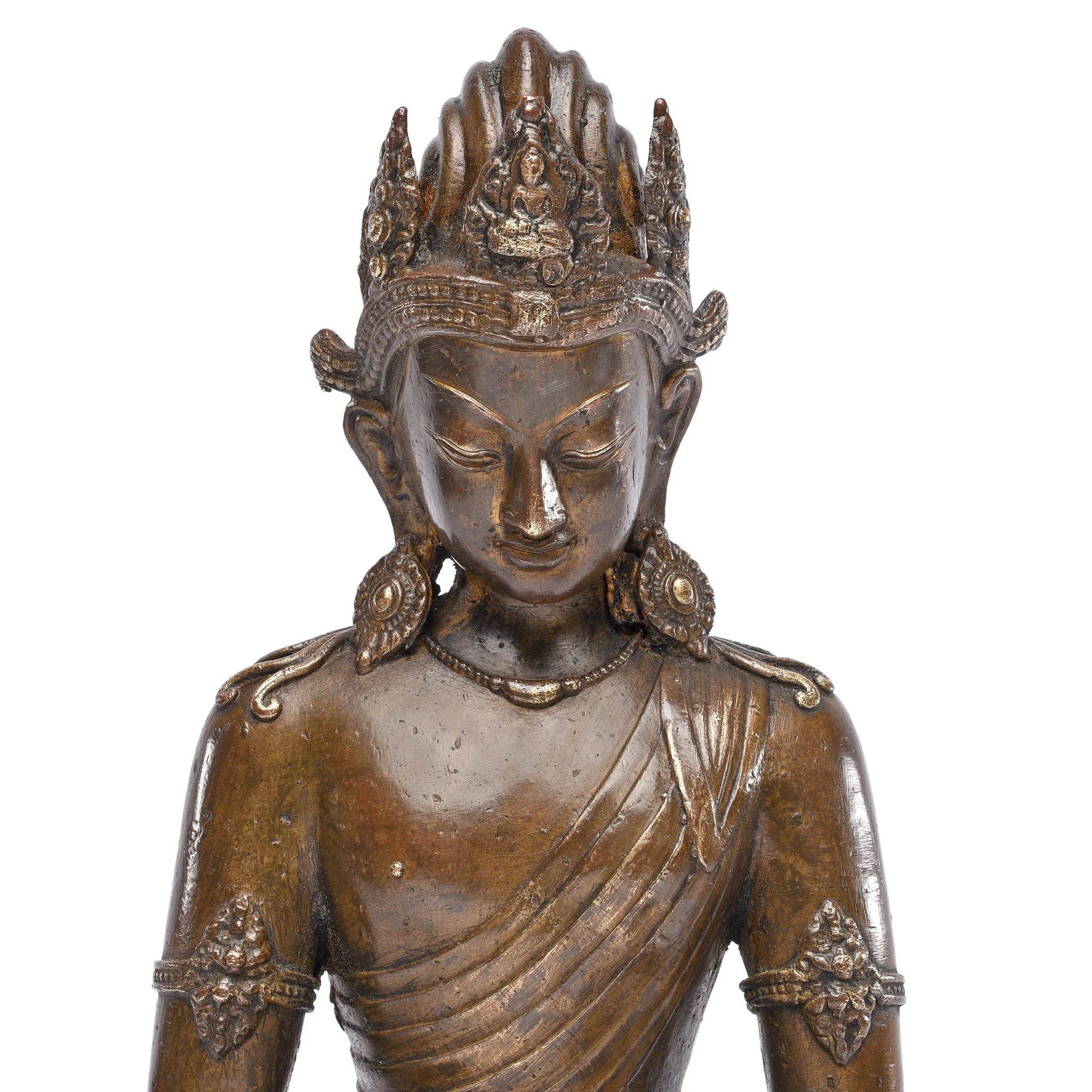 Bronze Avalokiteshvara Statue From Nepal - 19thC - Image 5