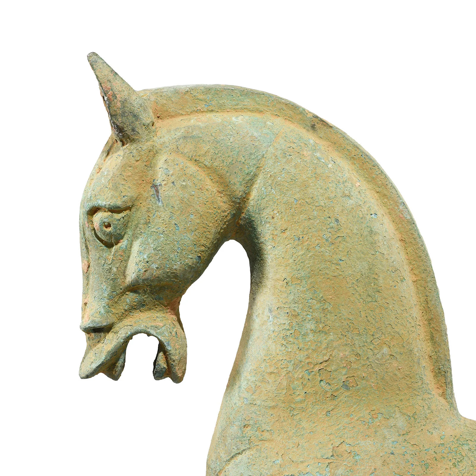 Verdigris Bronze Han Style Horse Statue - Image 5