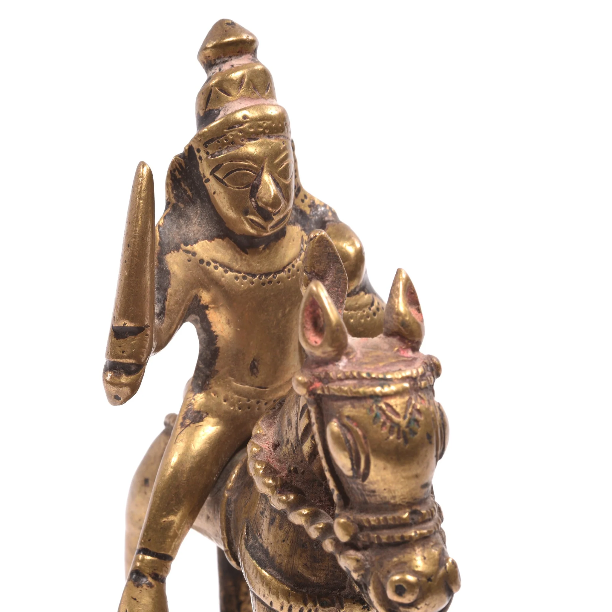 Bronze Khandoba Statue from the Deccan - 19thC - Image 3