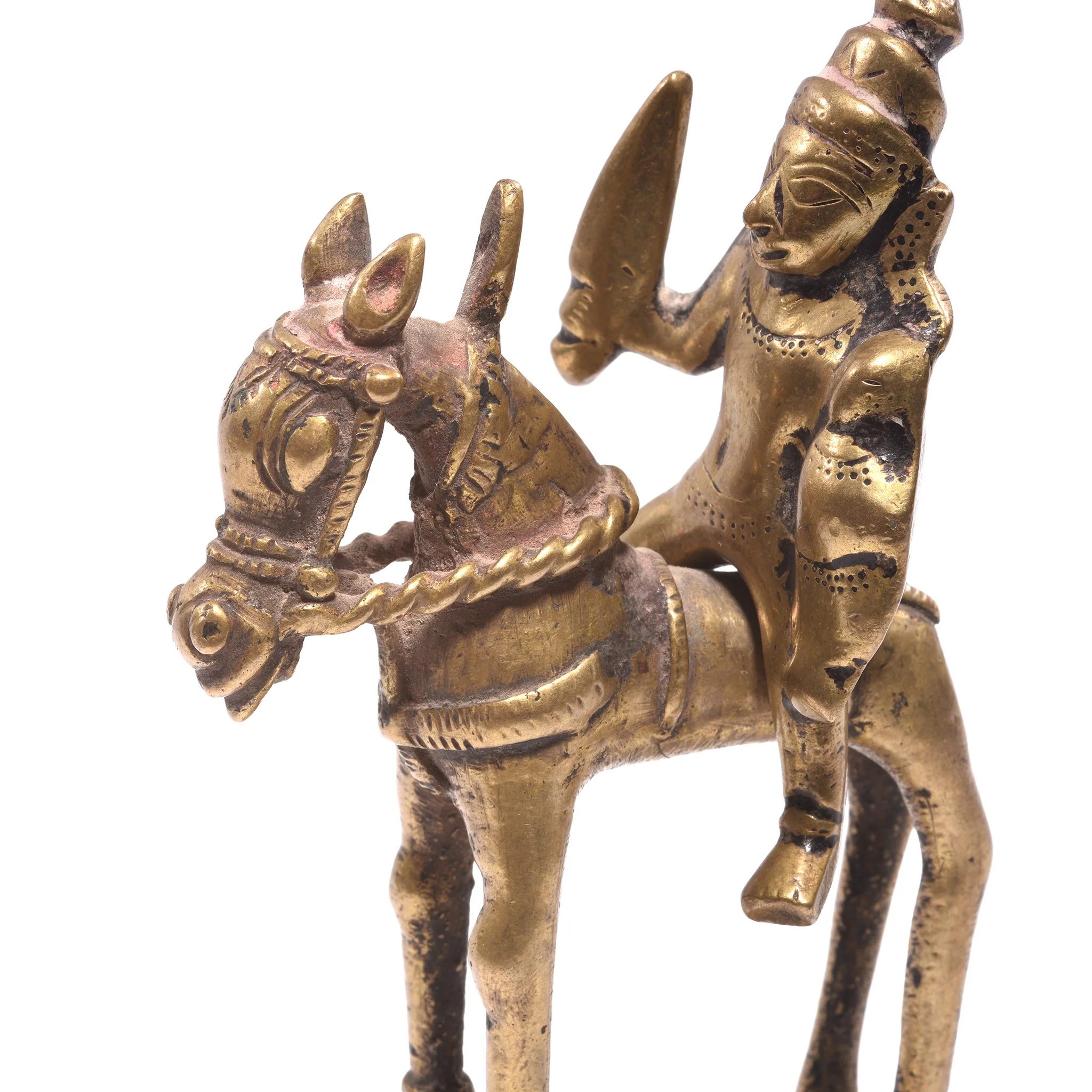 Bronze Khandoba Statue from the Deccan - 19thC - Image 4