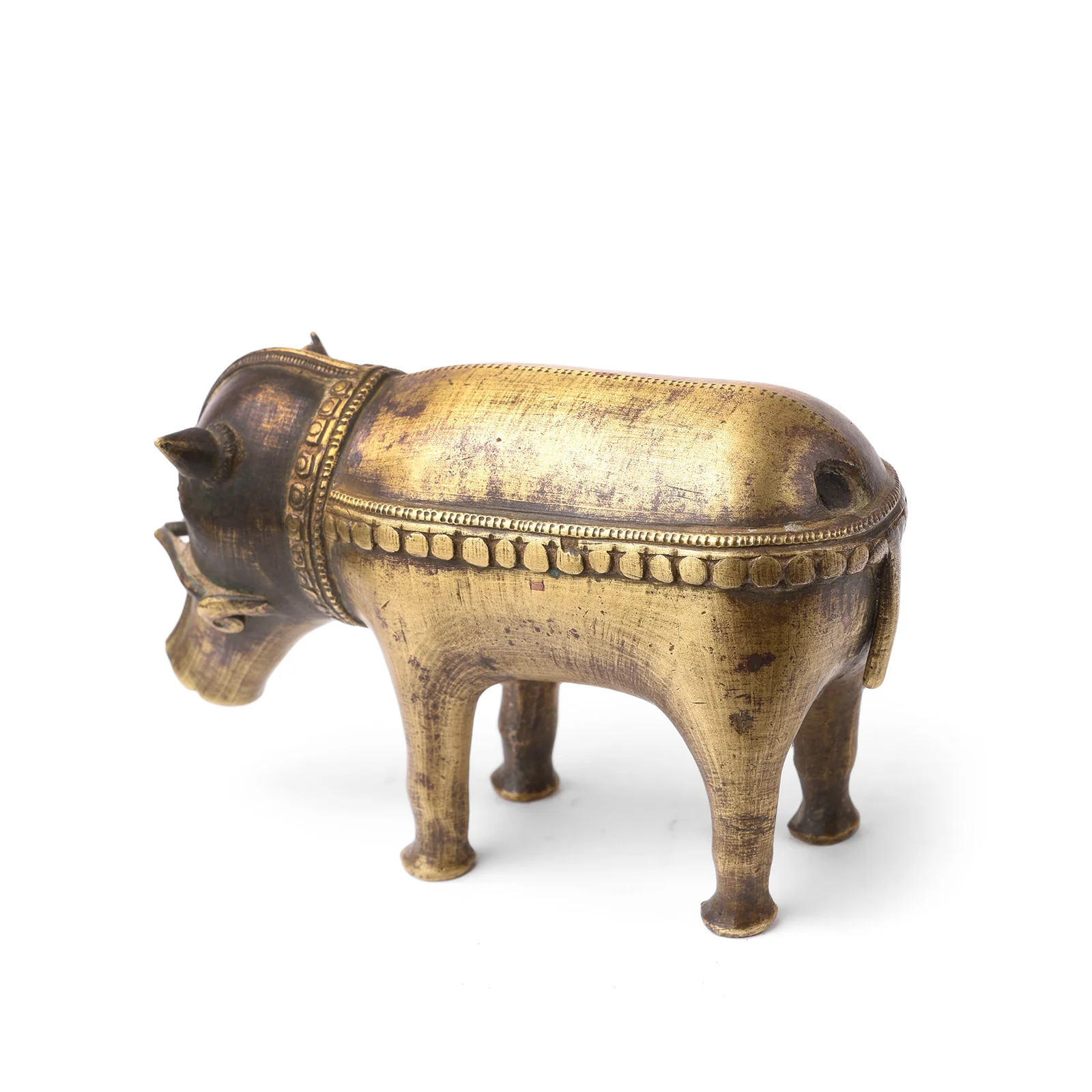 Brass Bhuta Figure Of Panjurli Boar - Late 19th Century - Image 3