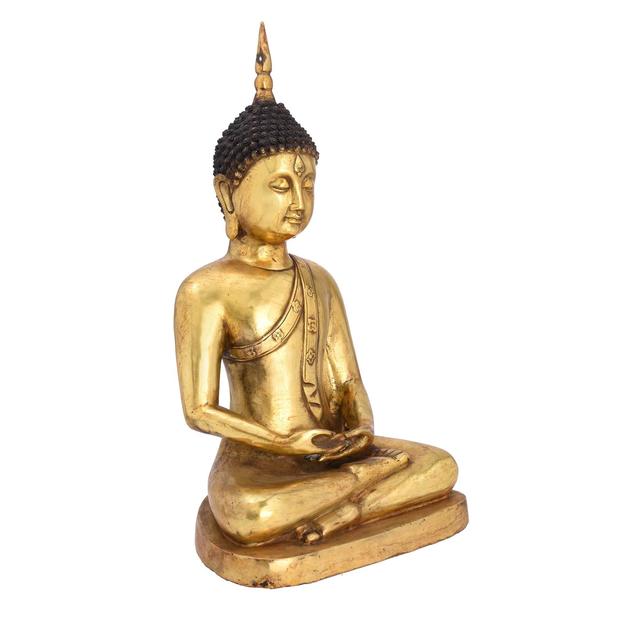 Bronze Sitting Buddha Statue - Dhyana Mudra Pose - Image 3