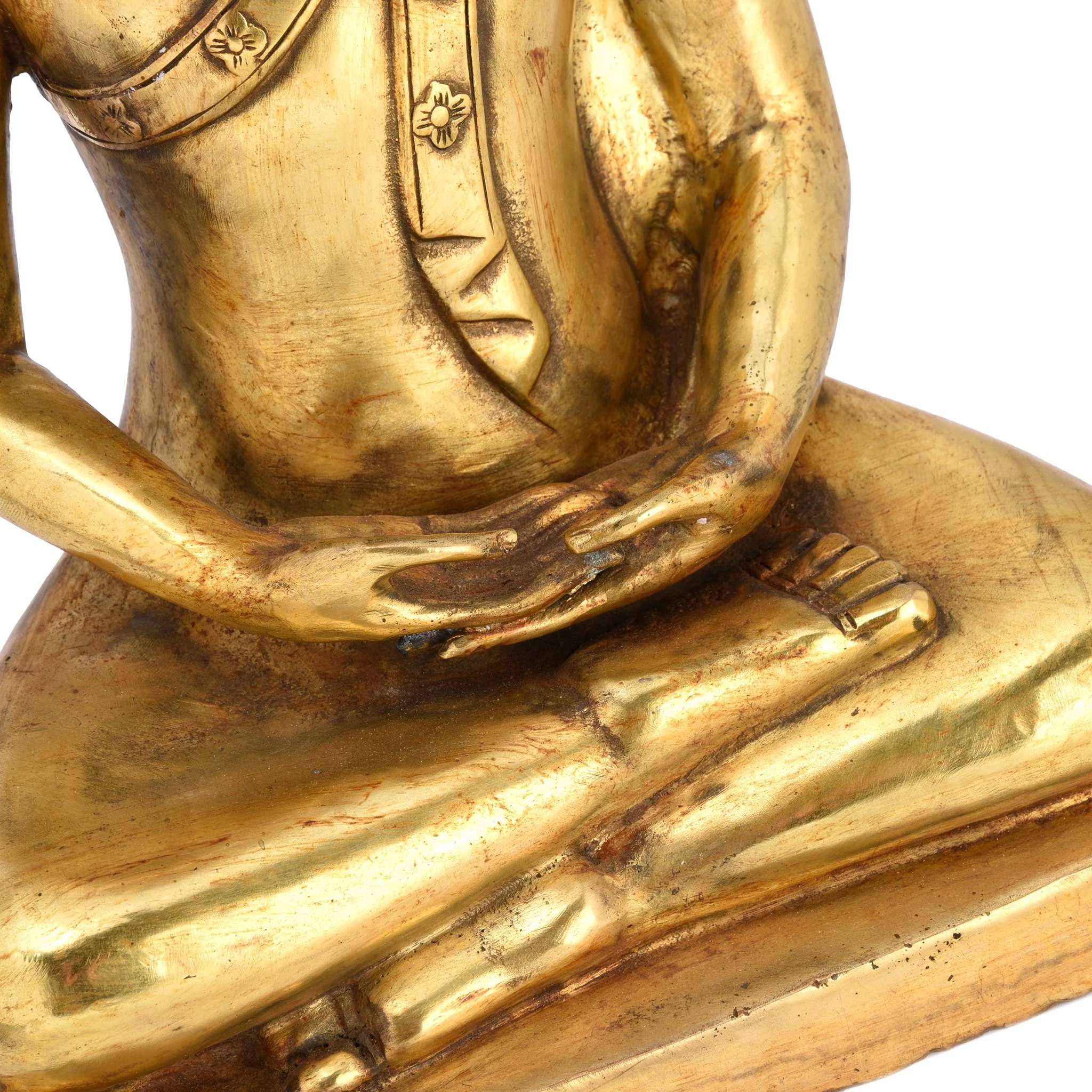 Bronze Sitting Buddha Statue - Dhyana Mudra Pose - Image 4