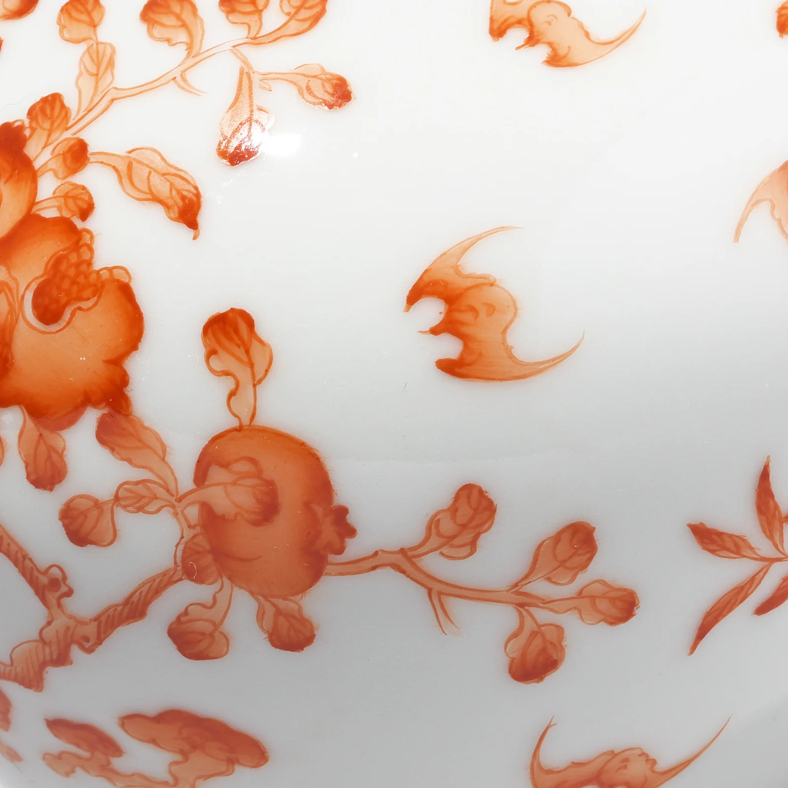 Burnt Orange Porcelain Flower Vase - Image 3