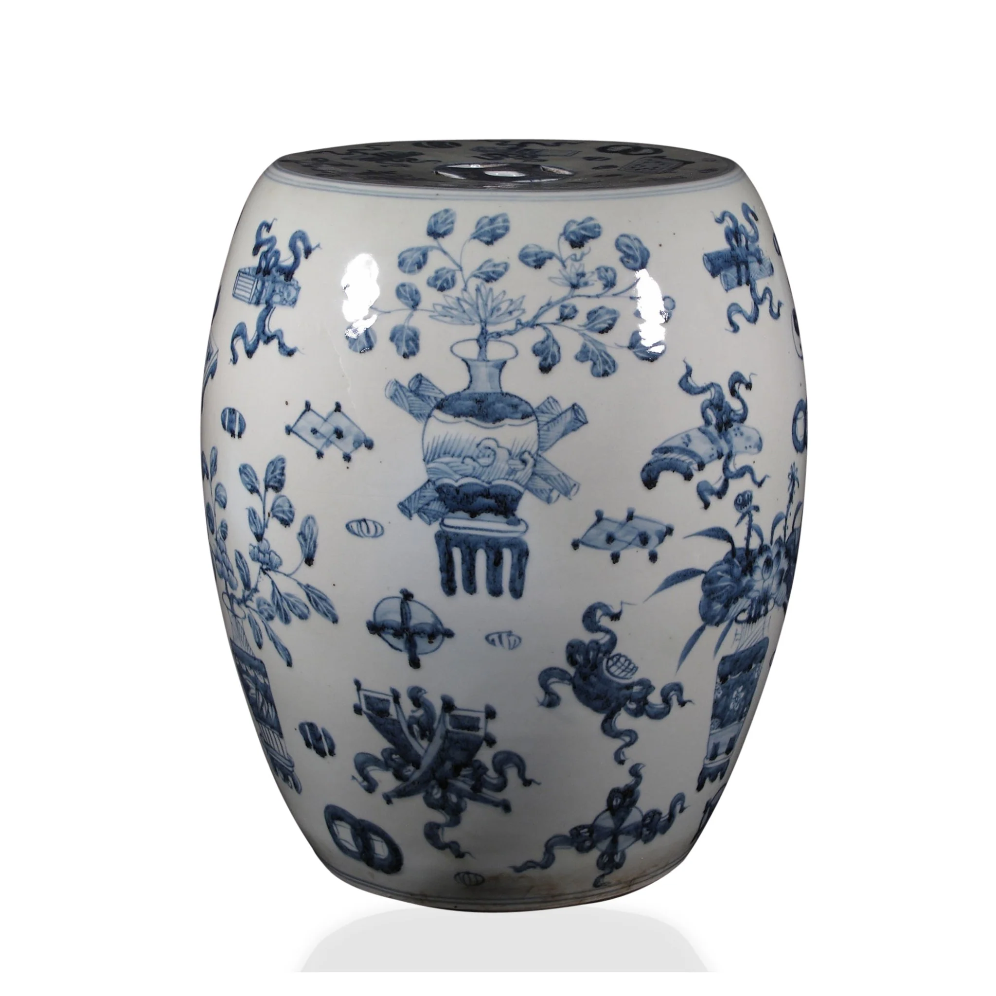 Blue & White Porcelain Stool