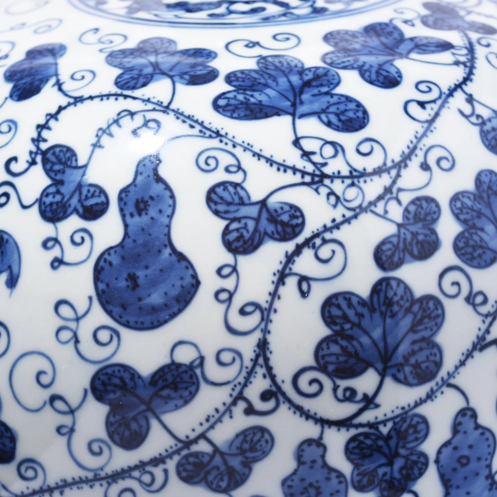 Porcelain Meiping Vase - Blue & White With Gourd Design - Image 3