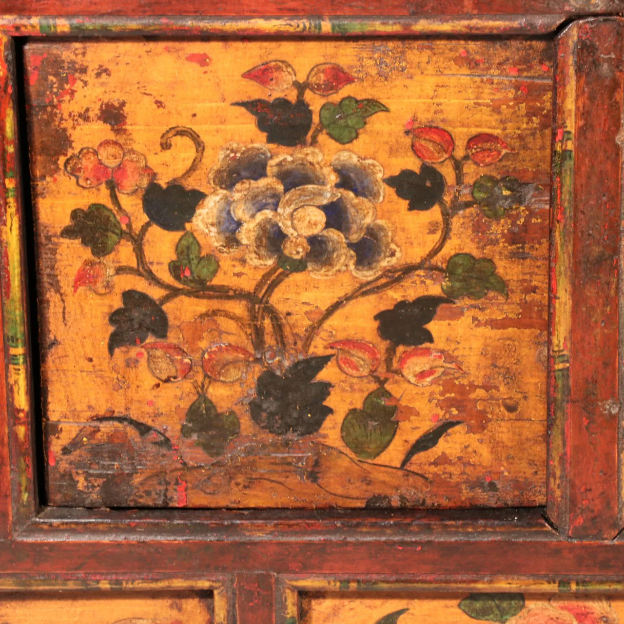 Antique Painted Tibetan Altar Cabinet - 19thC - Image 3