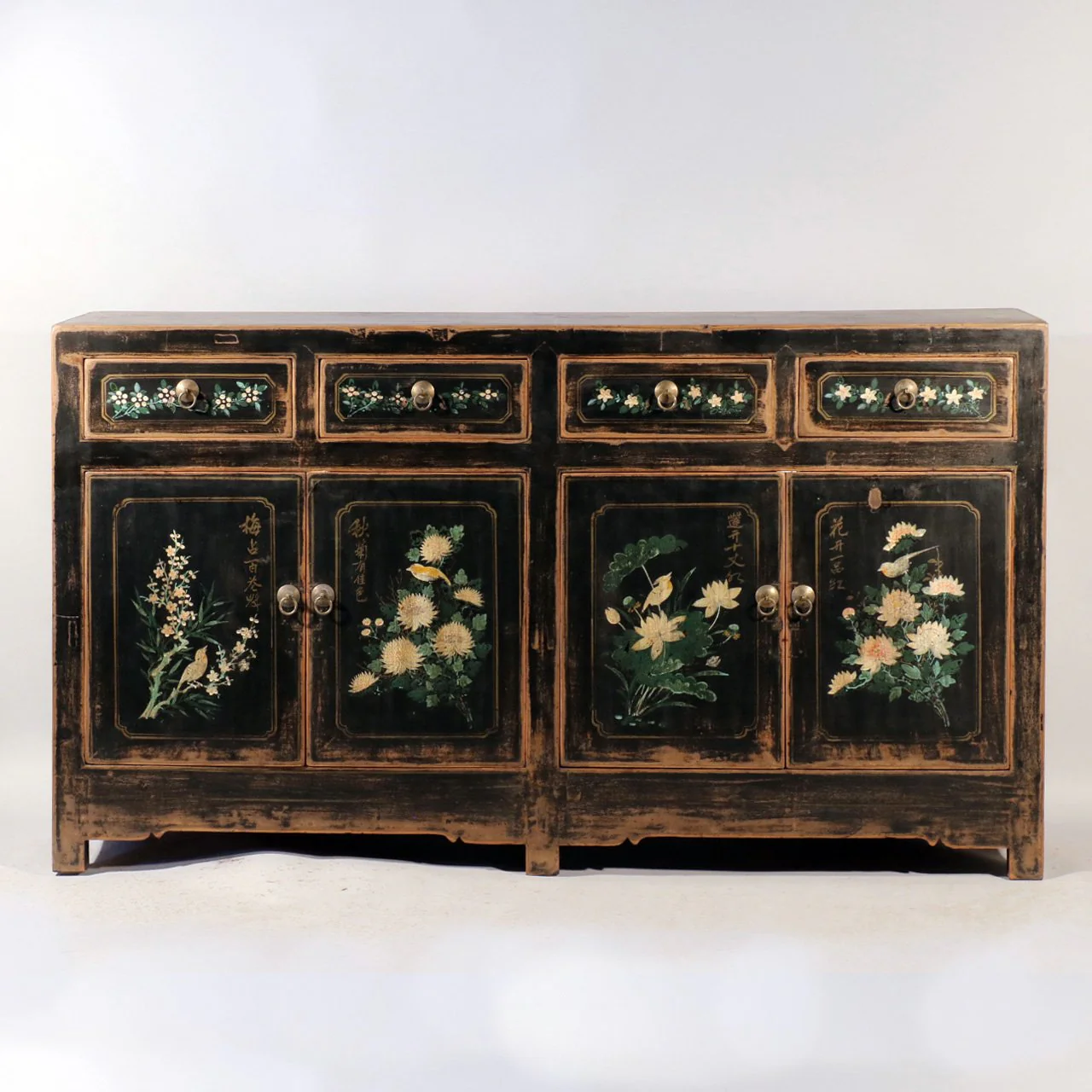 Painted Elm Sideboard From Mongolia 19thC