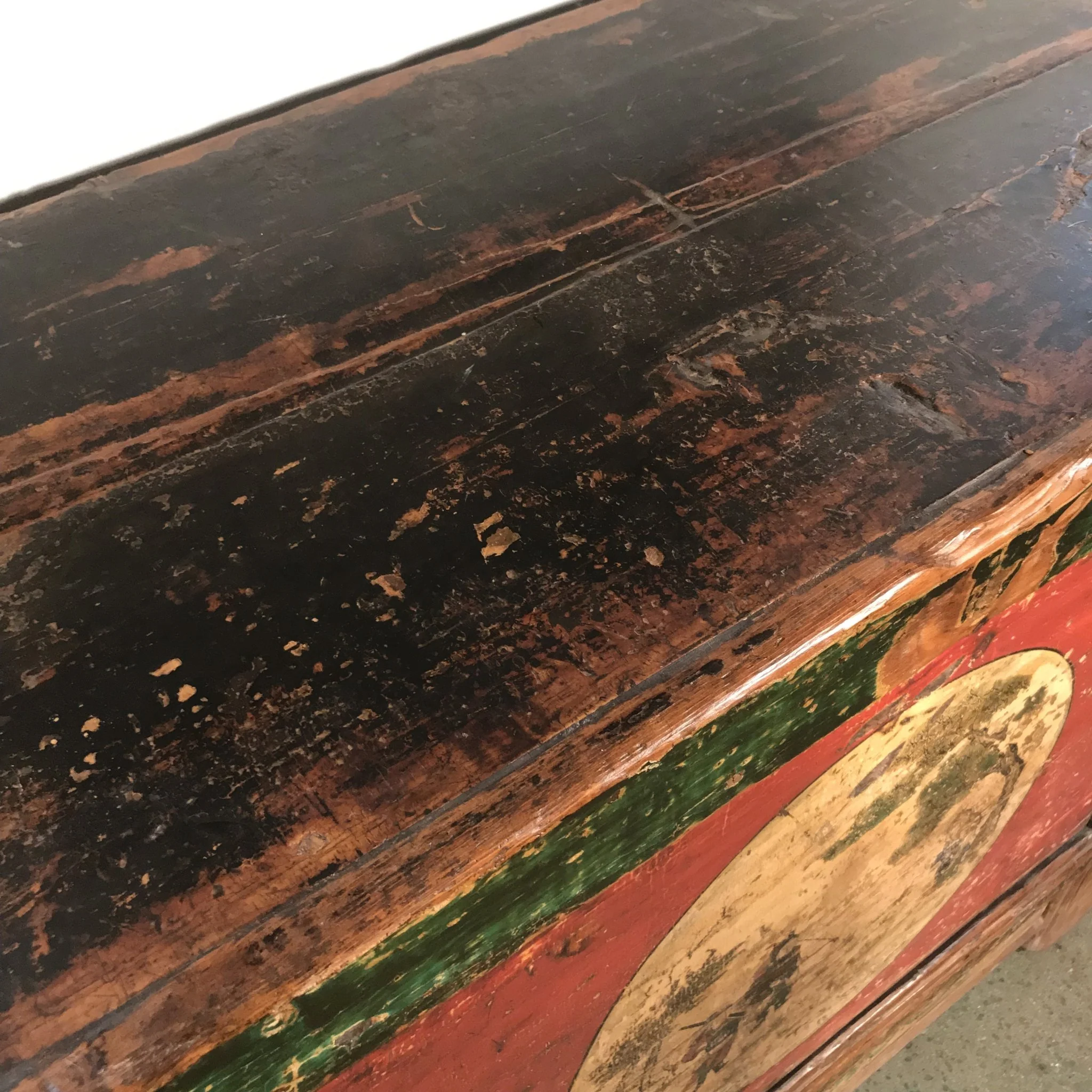 Long Painted Sideboard From Mongolia - 19thC - Image 4