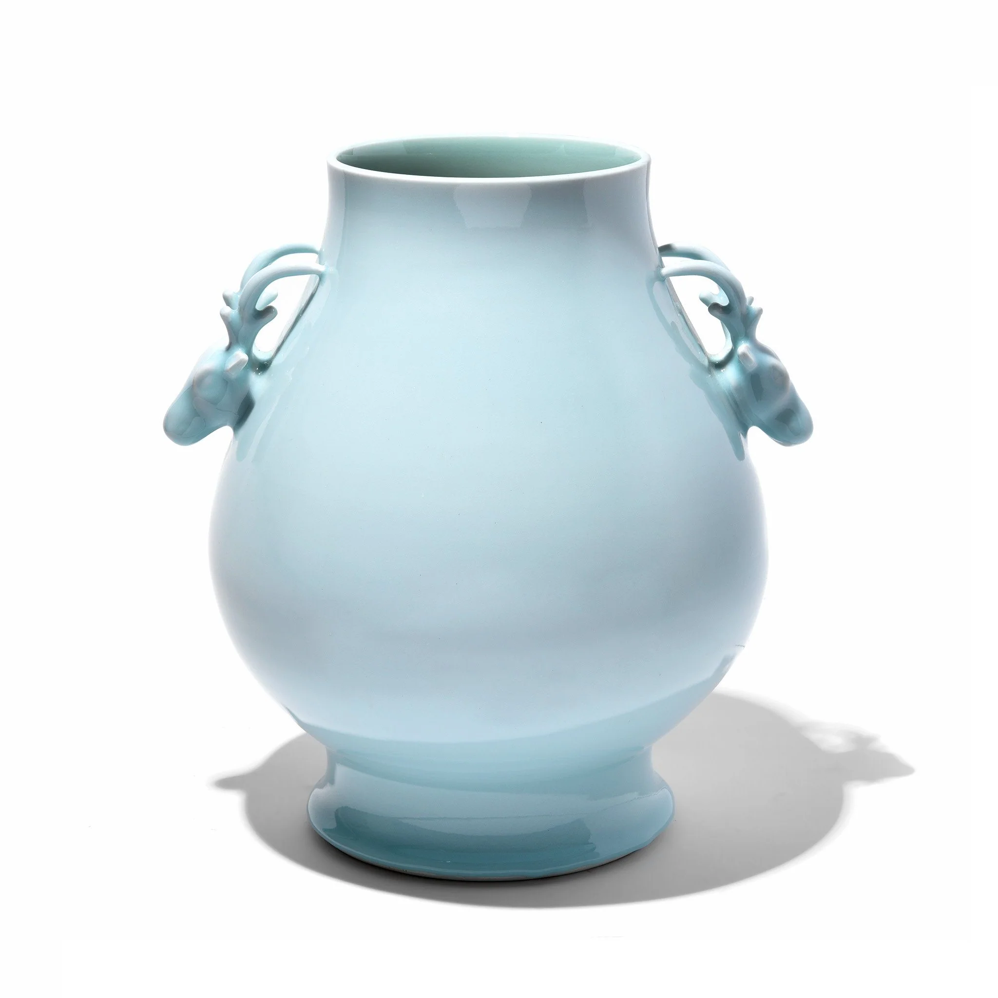 Celadon Porcelain Deer Handle Vase - Image 2