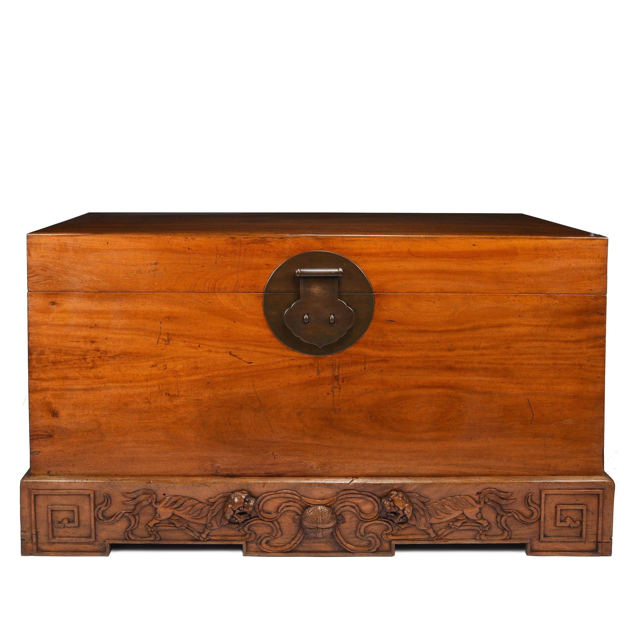 Exceptionally Large Camphor Trunk From Hebei - 19th Century
