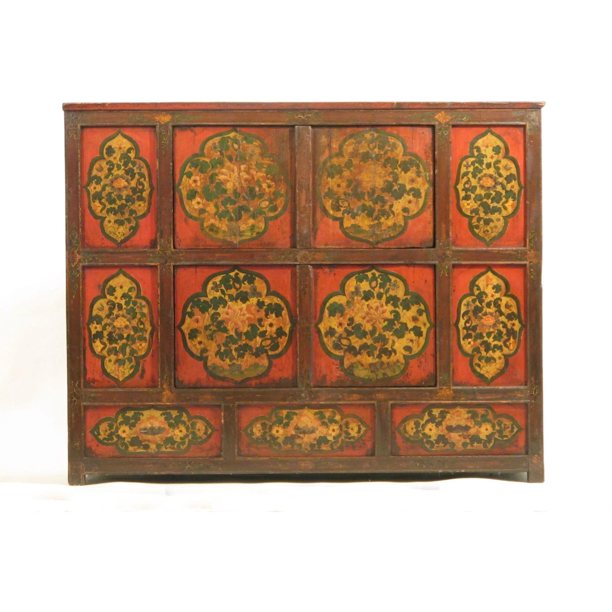 Tibetan Altar Cabinet with Original Painting - 19thC - Image 2