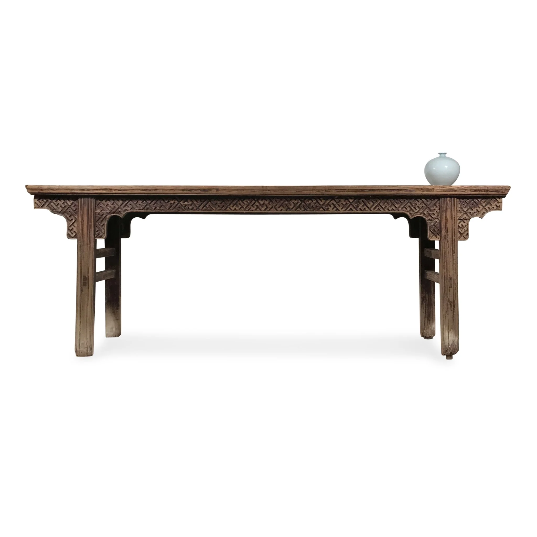 Qing Dynasty Elm Altar Table with Cypress Top - 18thC