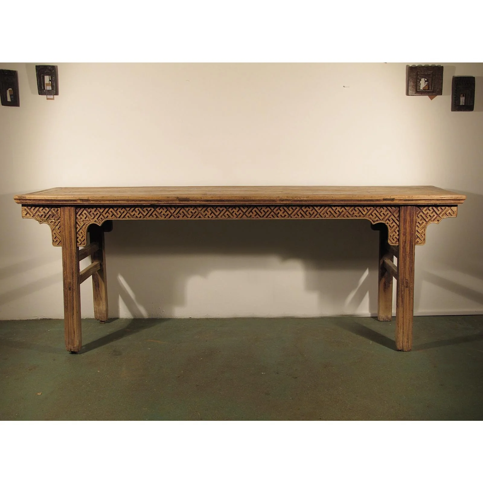 Qing Dynasty Elm Altar Table with Cypress Top - 18thC - Image 5