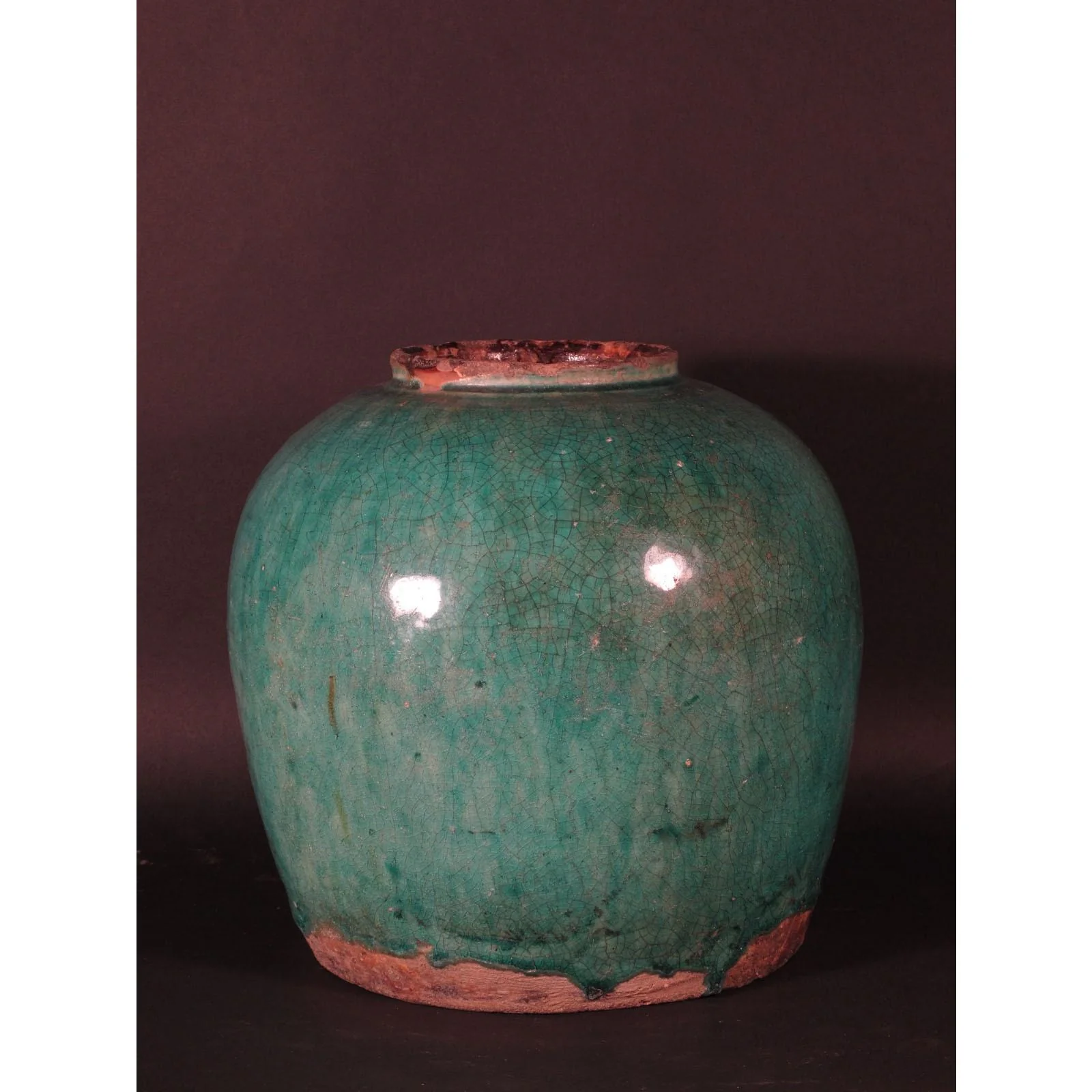 Green Glazed Rice Jar 80 - 100 Yrs Old - Image 2