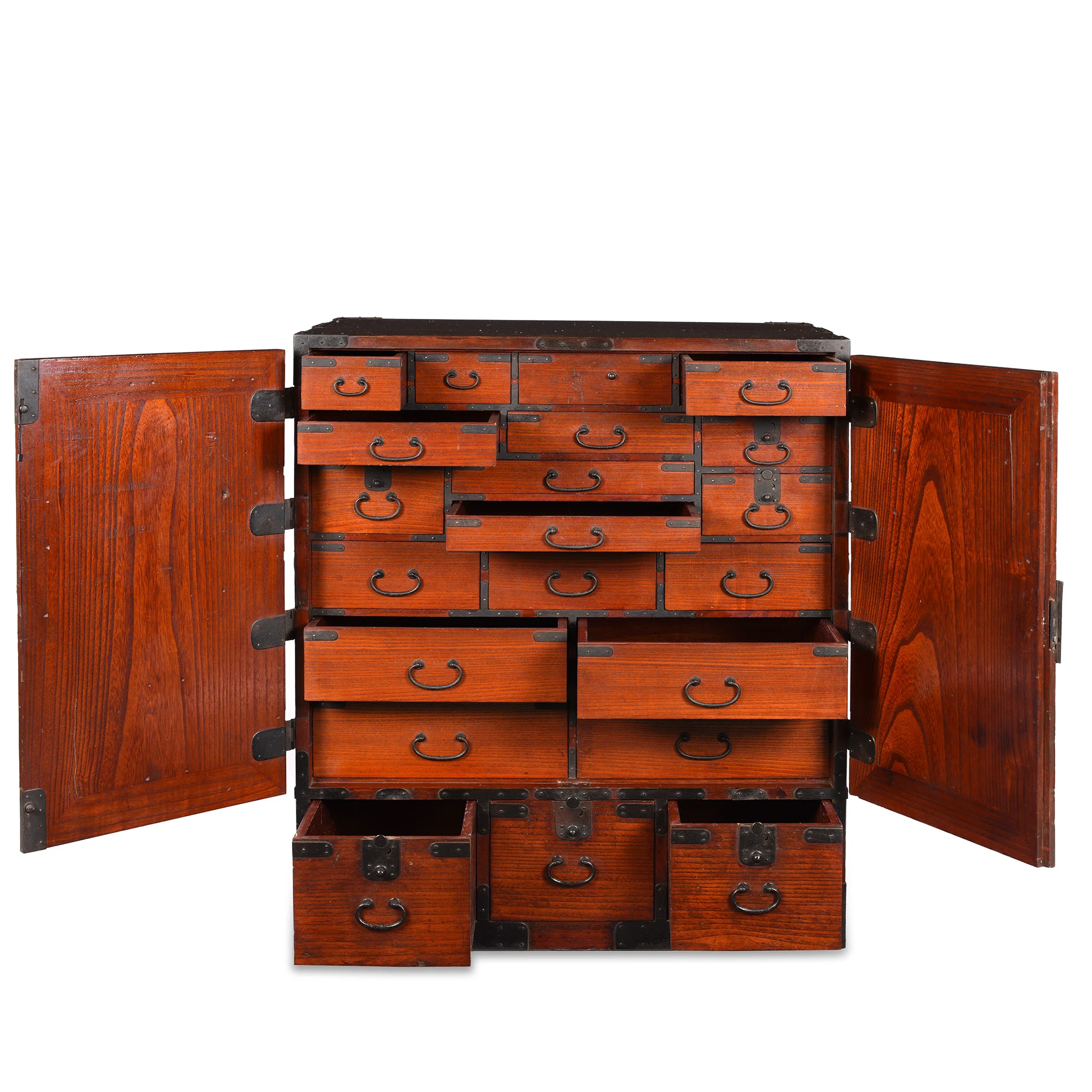 Japanese Shomon Dansu - Kiri Wood - Edo Period - Image 9