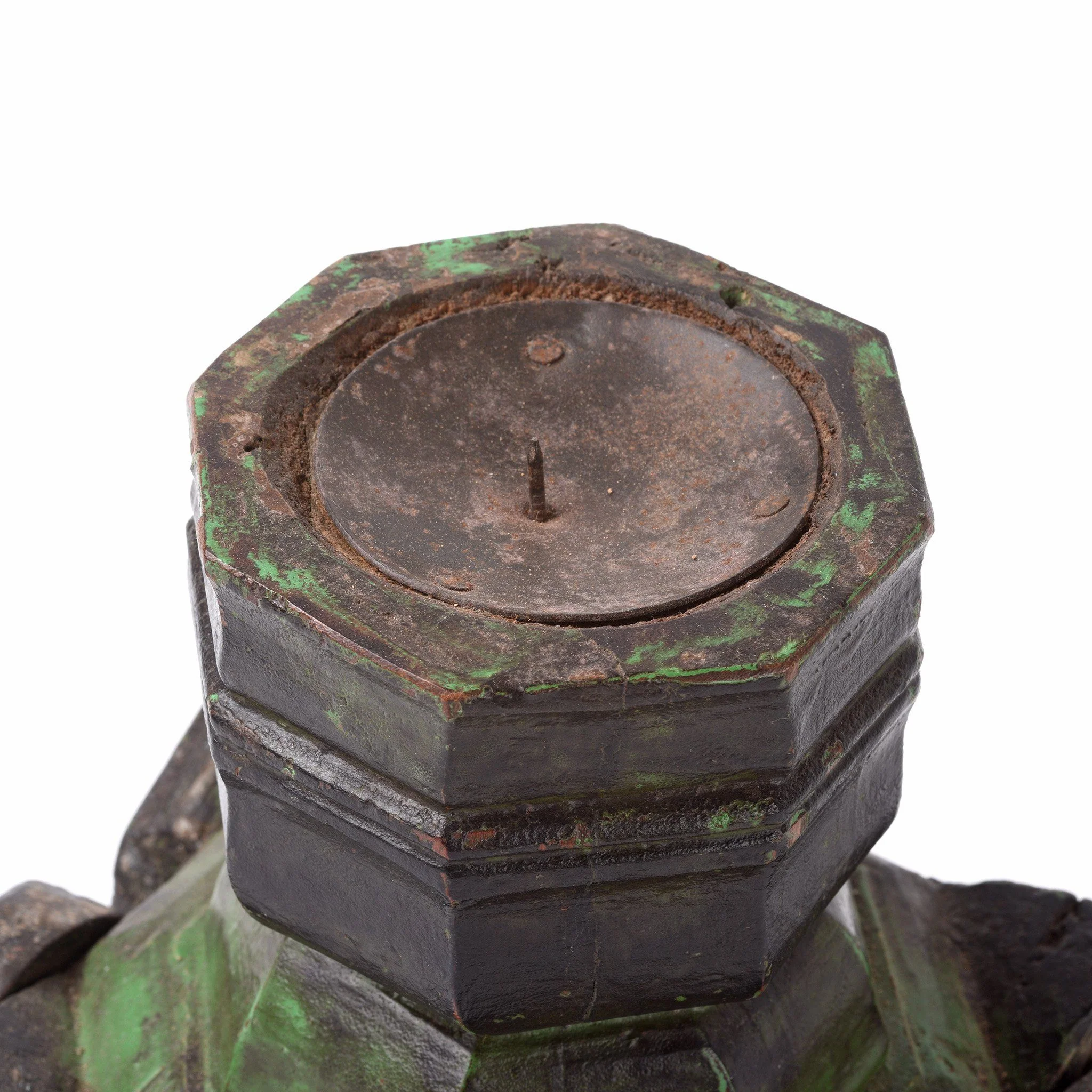 Old Wood Candle Stand From Rajasthan - 19thC - Image 3