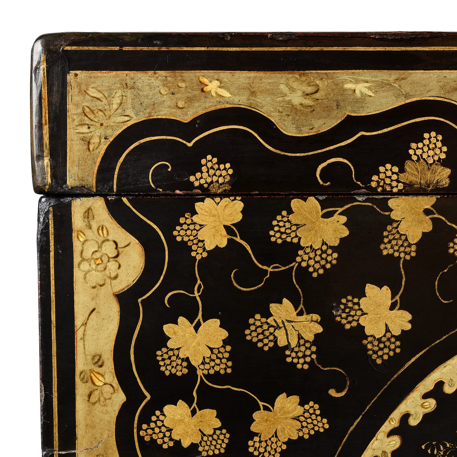 Canton Export Black Lacquer Stacking Haberdashery Box - Qing Dynasty - Image 16