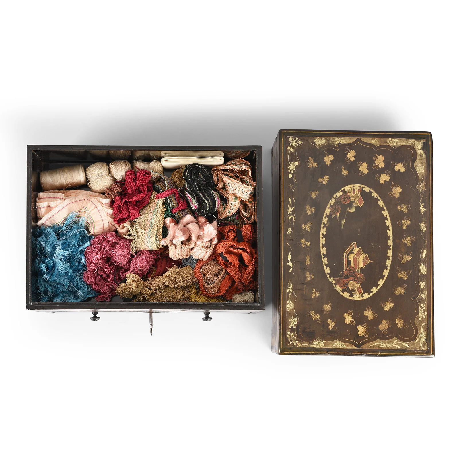 Canton Export Black Lacquer Stacking Haberdashery Box - Qing Dynasty - Image 5