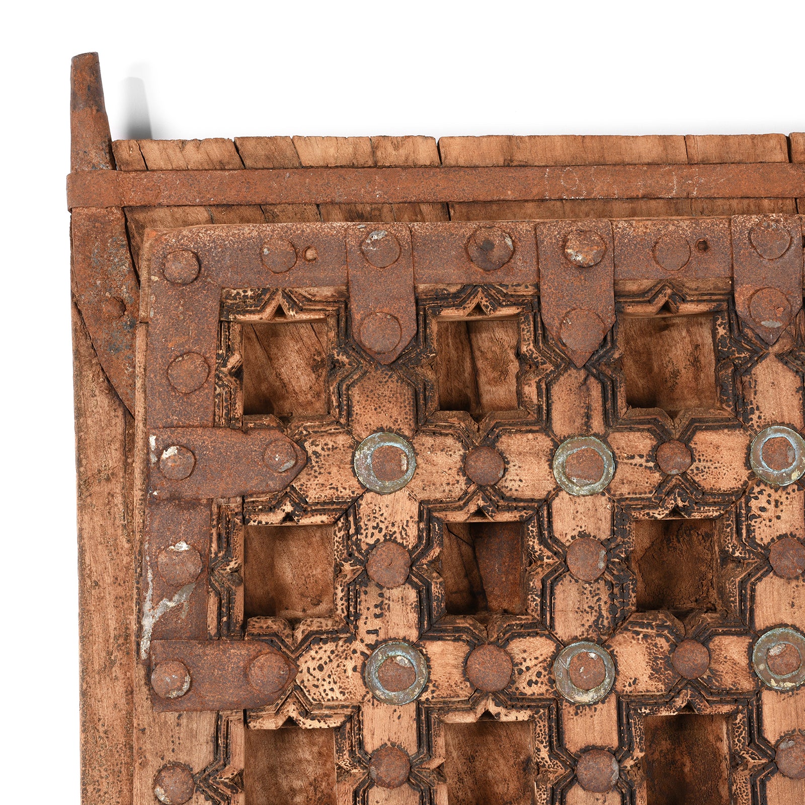 Carved Teak Indian Panelled Door From Gujarat - 19thC - Image 3