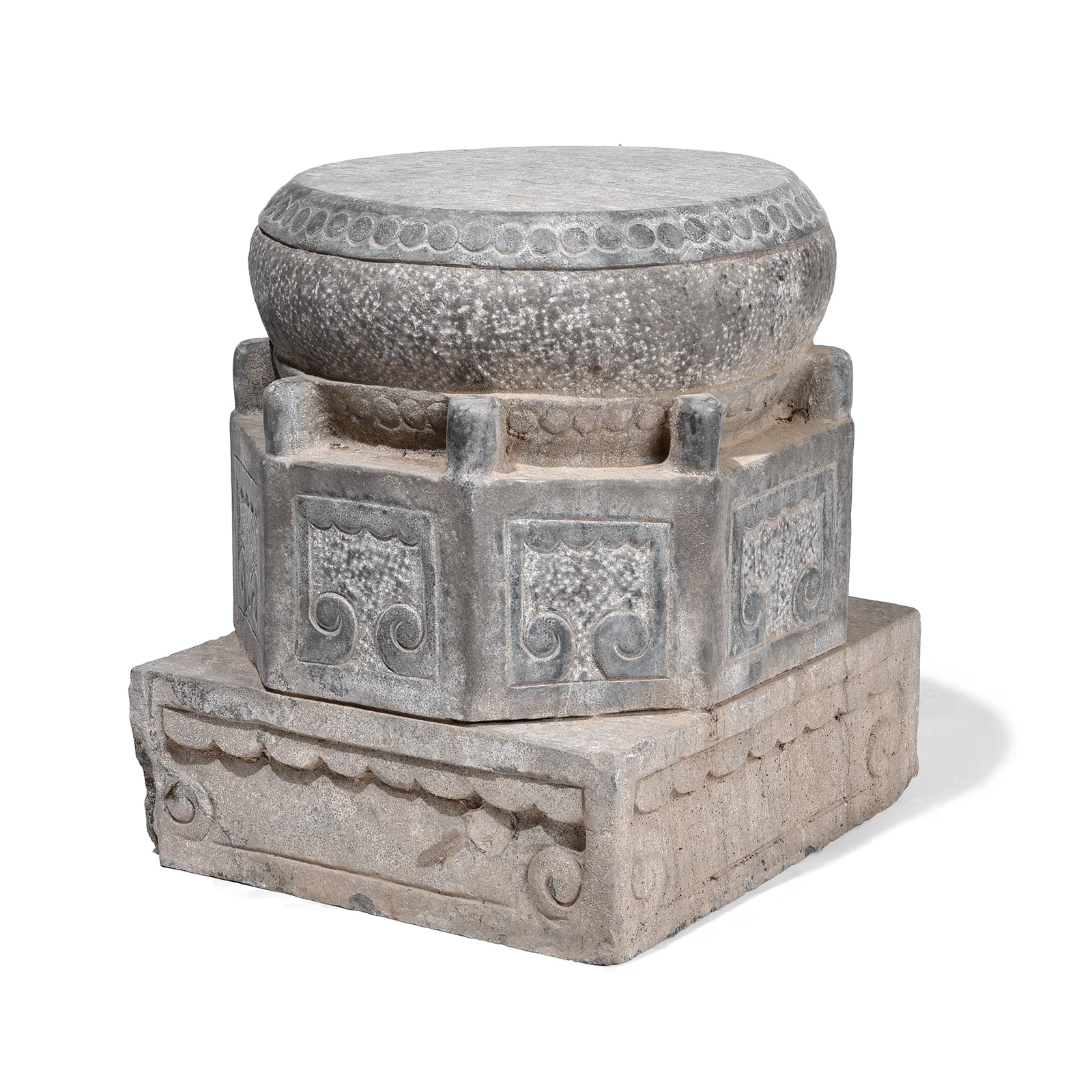 Carved Blackstone Pillar Base Stand