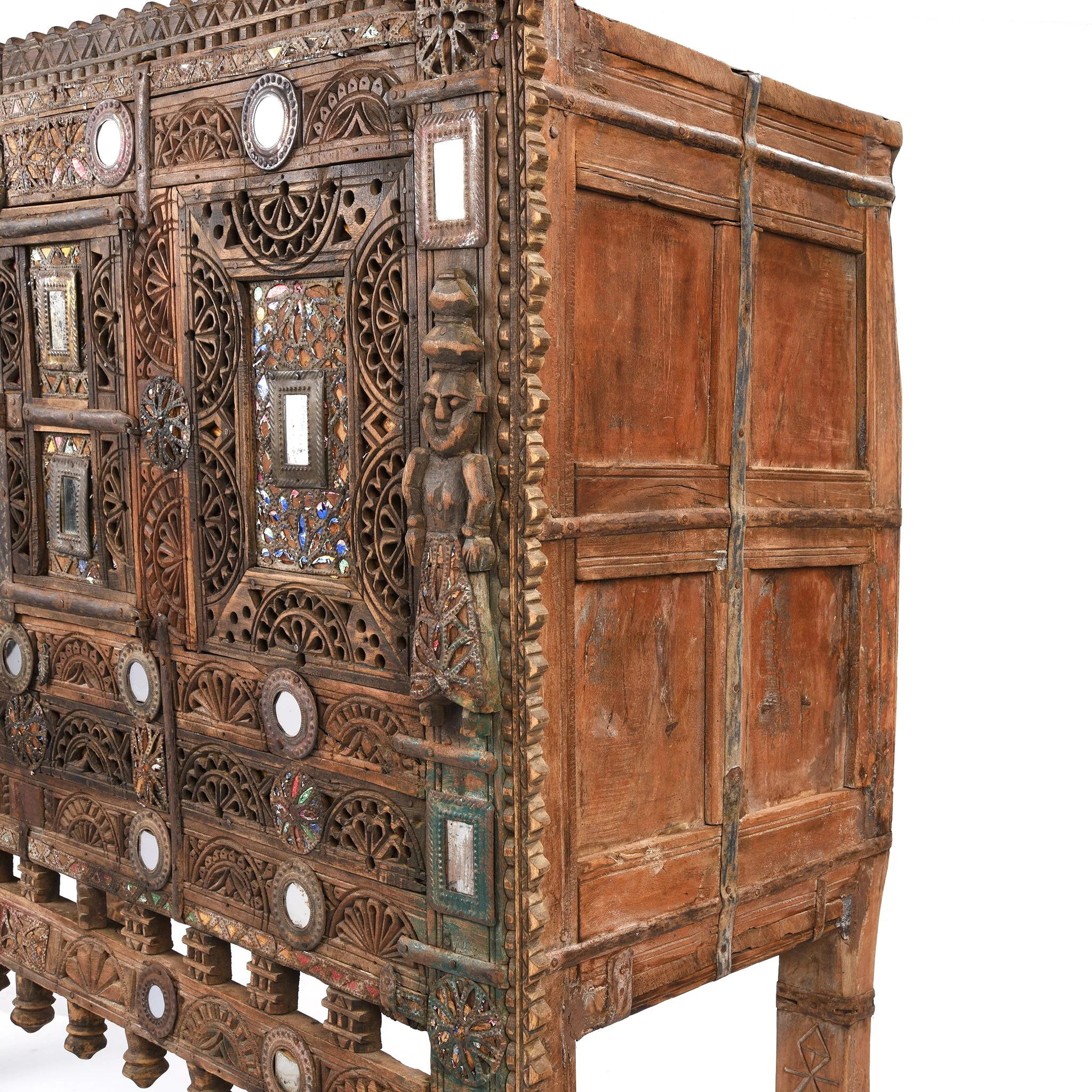 Carved Teak Damchiya Chest From Kutch - Ca 1920 - Image 9