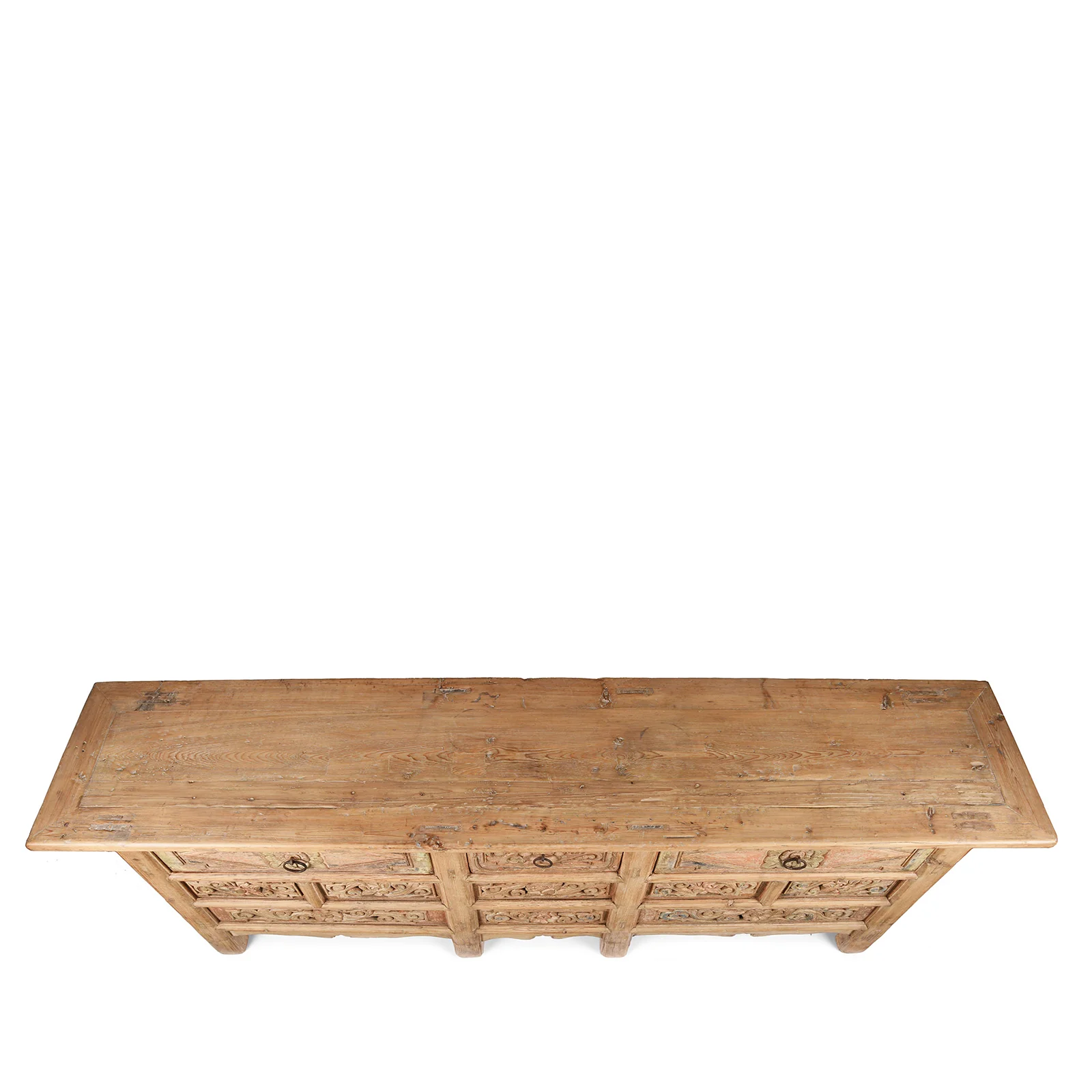 Carved Elm Coffer Sideboard From Shanxi Province - 19th Century - Image 7