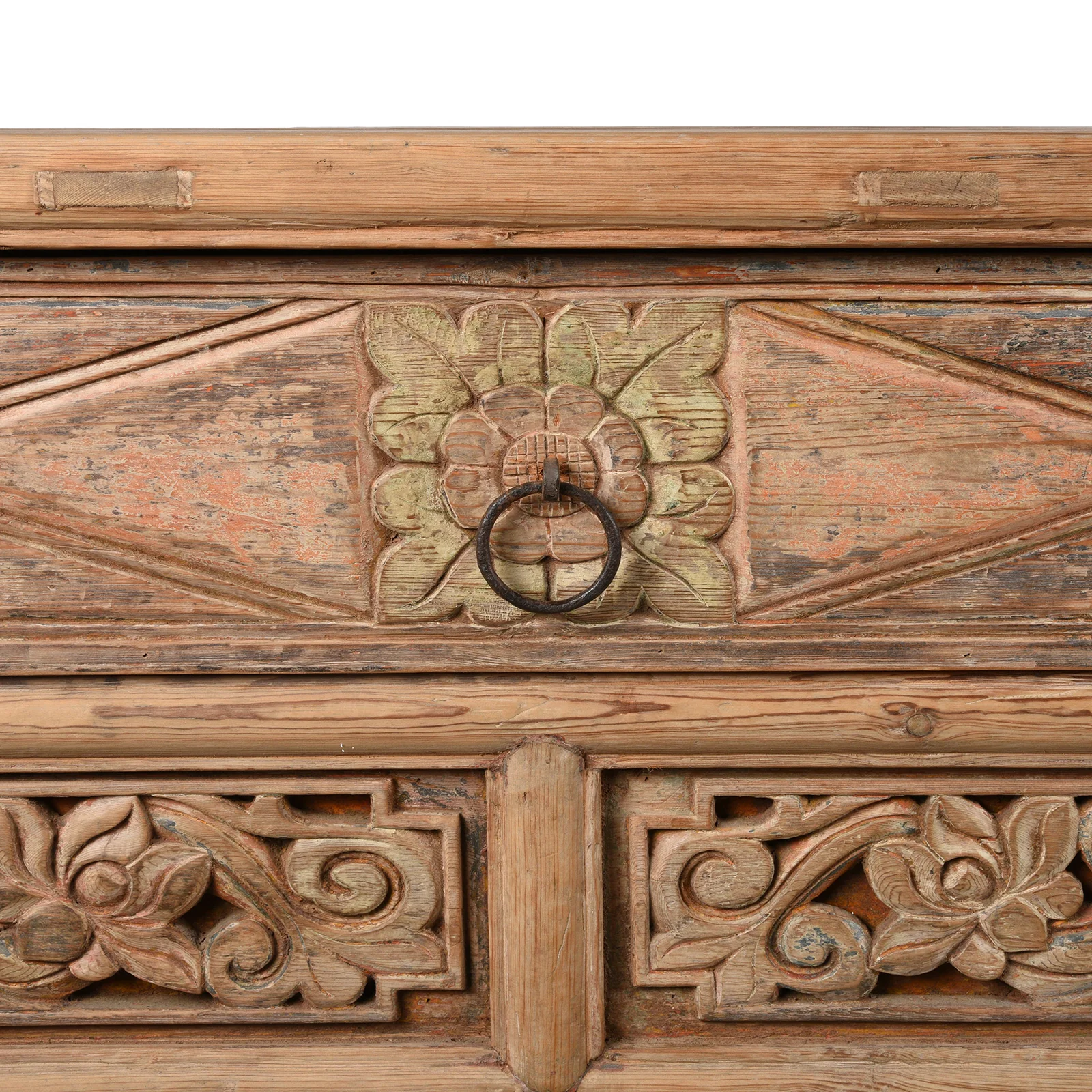 Carved Elm Coffer Sideboard From Shanxi Province - 19th Century - Image 9