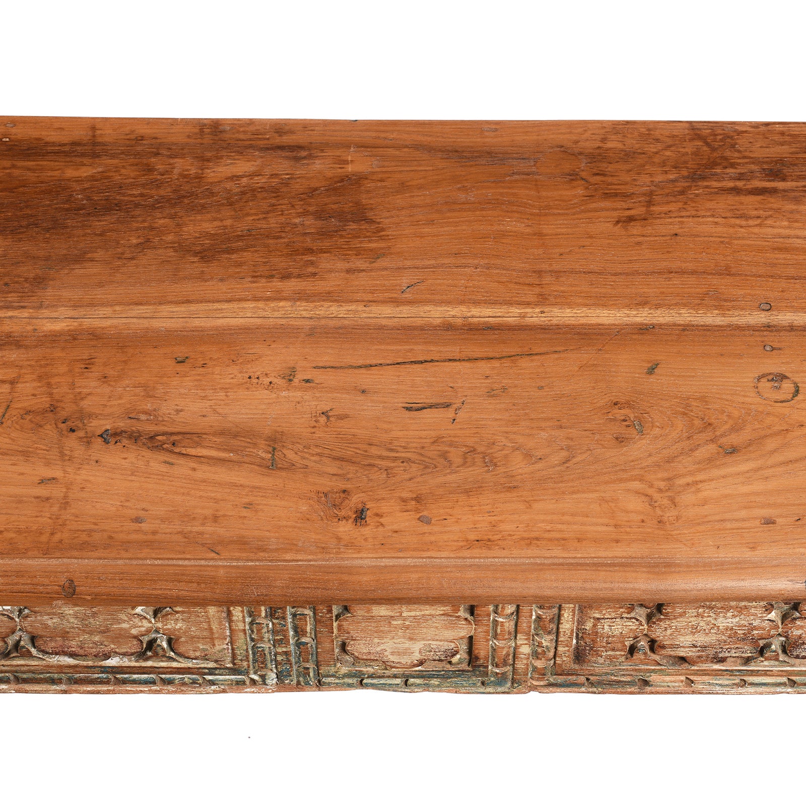 Carved Console Table Made From Reclaimed Teak - Image 4