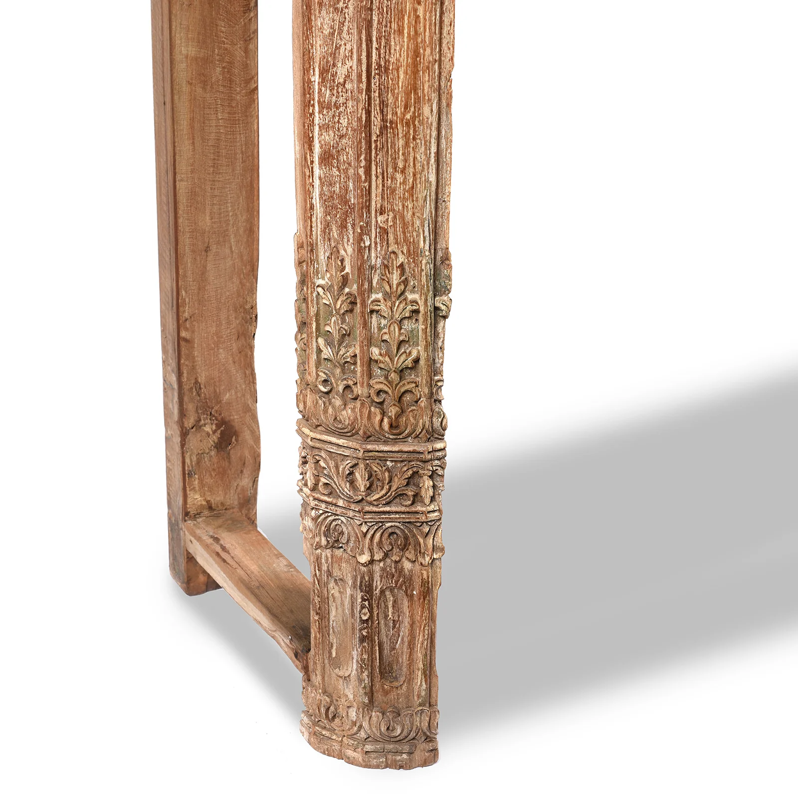 Carved Console Table Made From Reclaimed Teak - Image 6