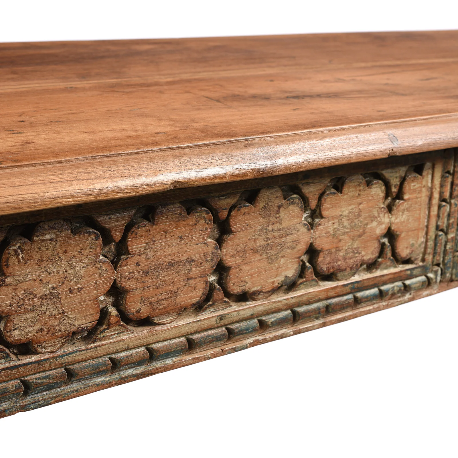 Carved Console Table Made From Reclaimed Teak - Image 7
