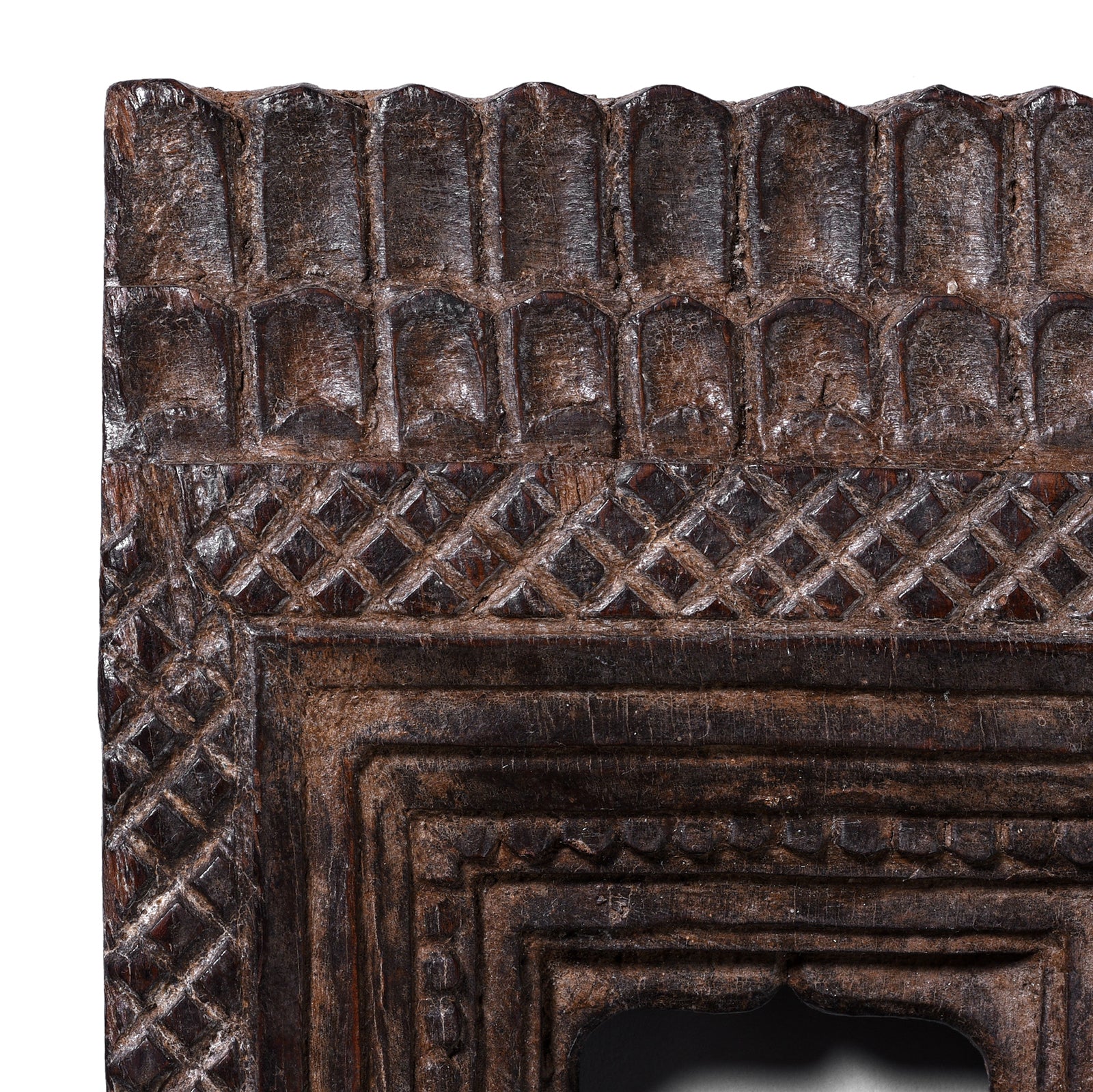 Carved Teak Votive Panel From Andrah Pradesh - 19th Century - Image 2