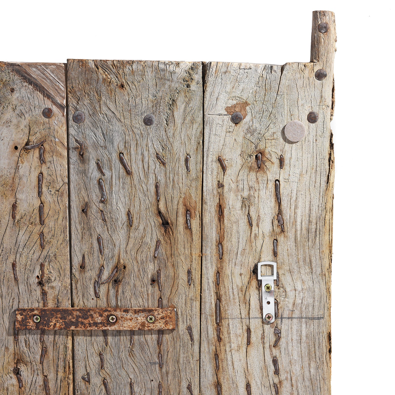 Carved Sun Bleached Window Shutters From Punjab - 18thC - Image 8