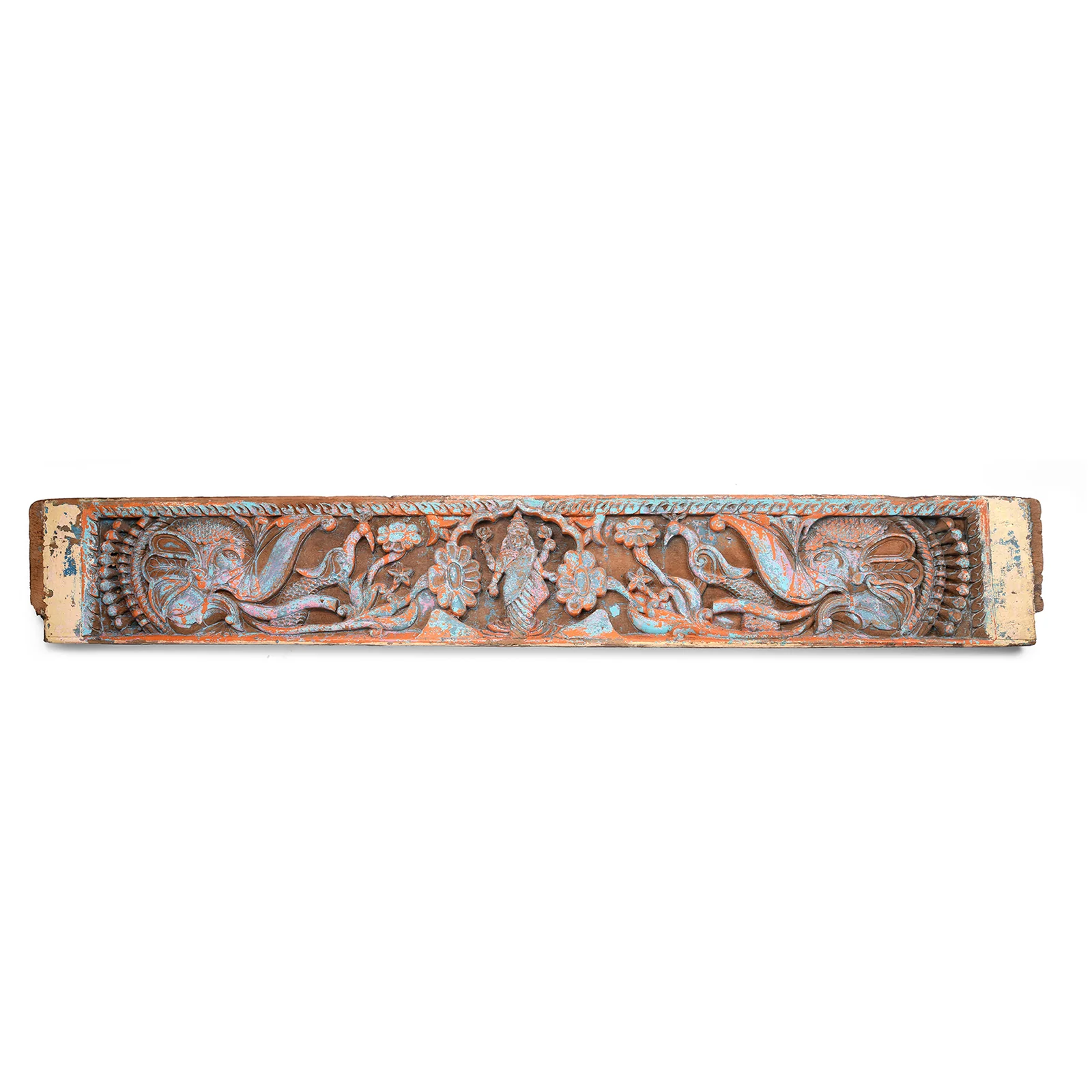 Carved Gajalakshmi Lintel Panel From Tamil Nadu - 19th Century