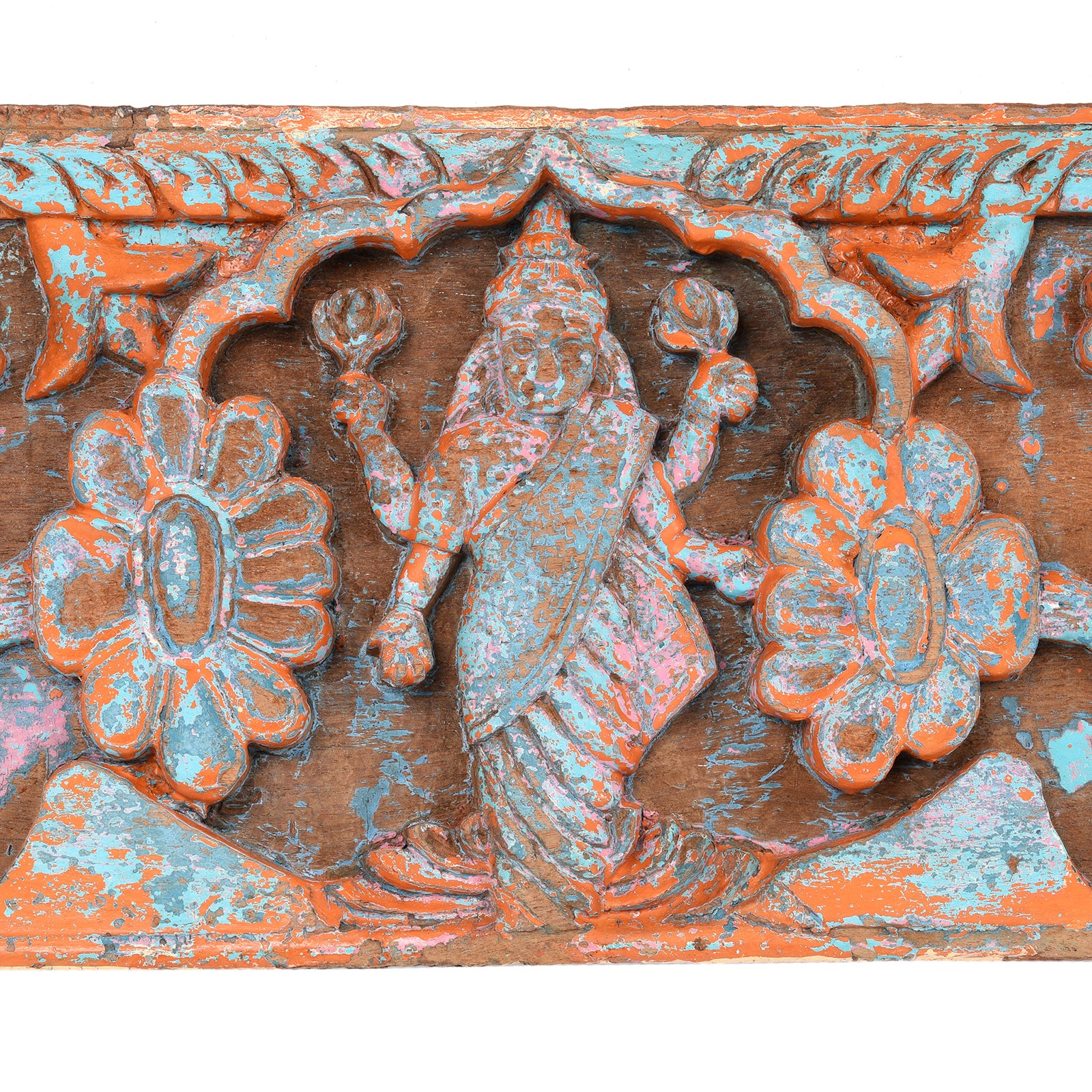 Carved Gajalakshmi Lintel Panel From Tamil Nadu - 19th Century - Image 2