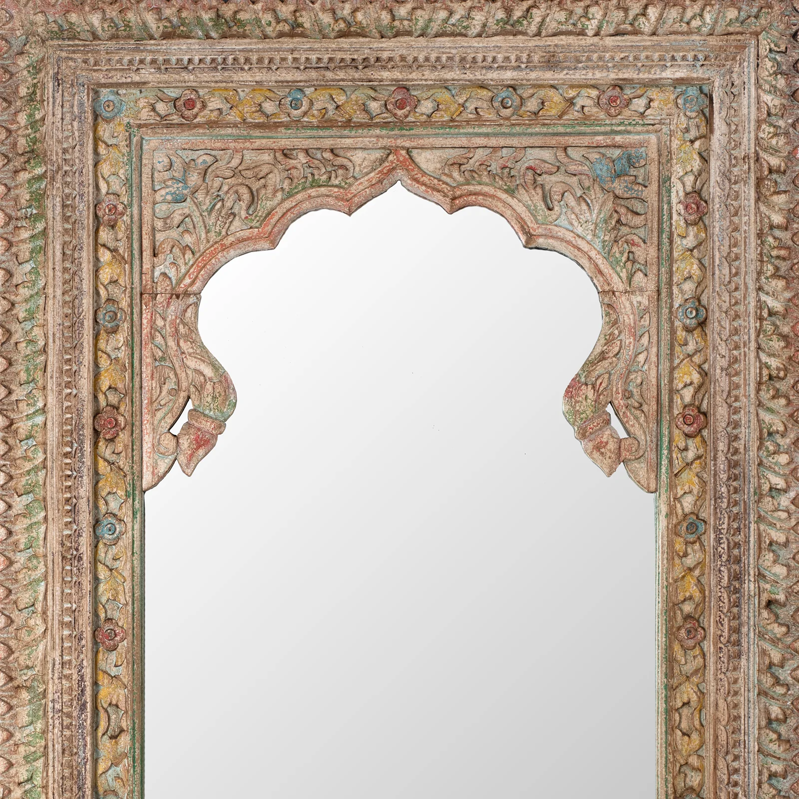Carved & Painted Large Mihrab Mirror - Image 2