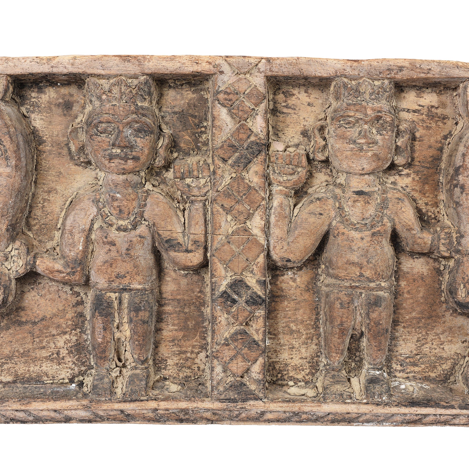 Carved Cedar Lintel Panel From Kangra Valley - 19thC - Image 2
