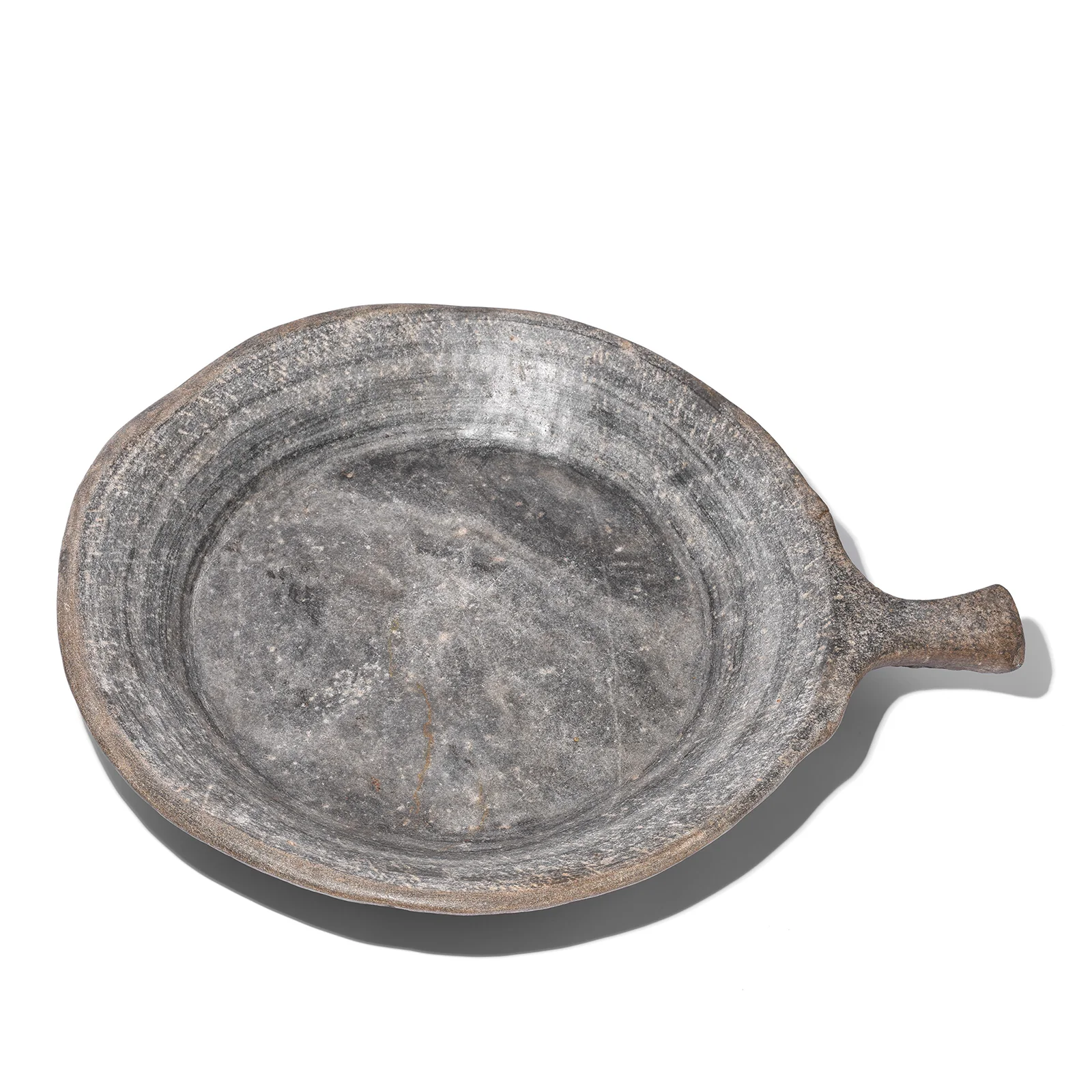 Carved Grey Marble Parath From Rajasthan - Ca 1910 - Image 2