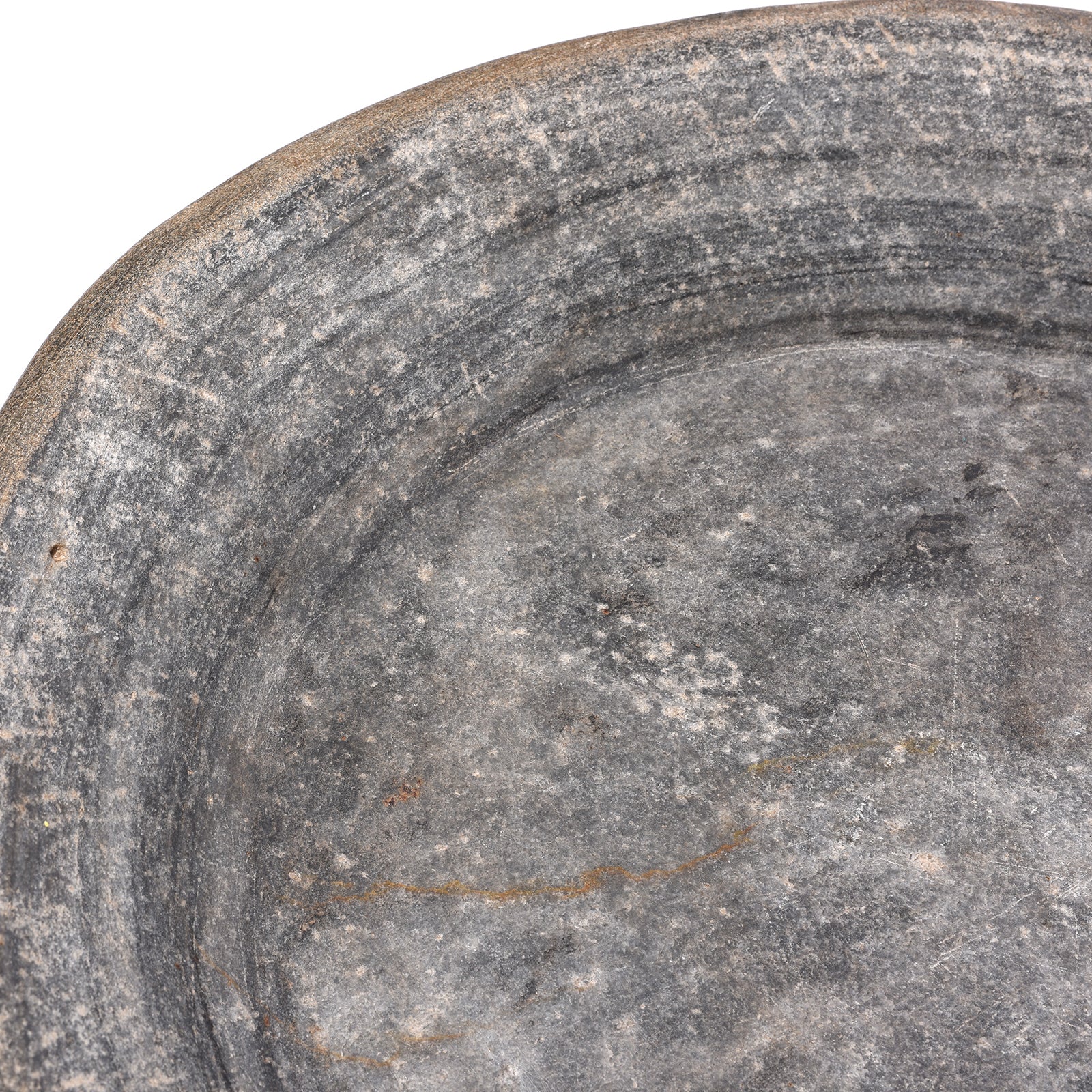 Carved Grey Marble Parath From Rajasthan - Ca 1910 - Image 3