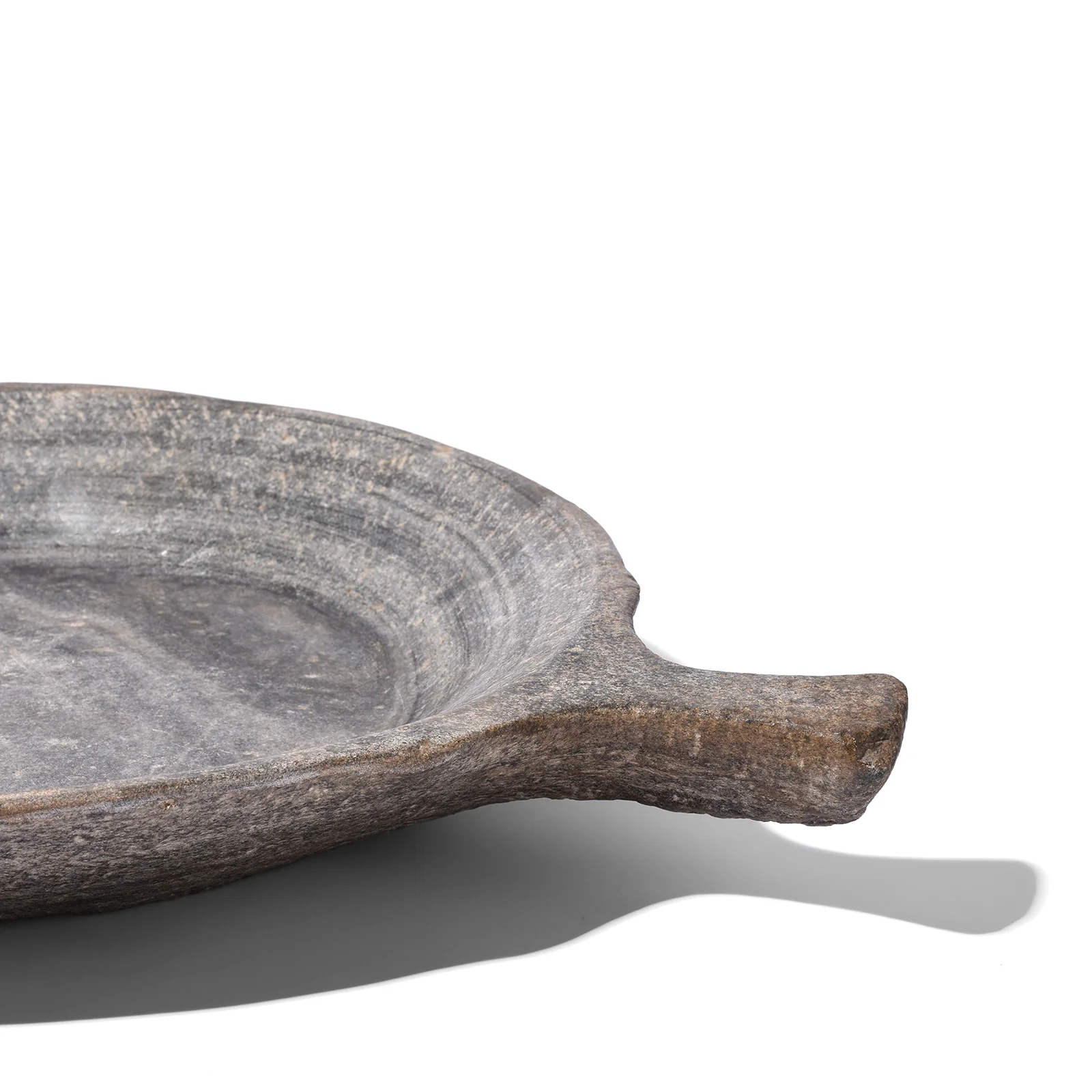 Carved Grey Marble Parath From Rajasthan - Ca 1910 - Image 4