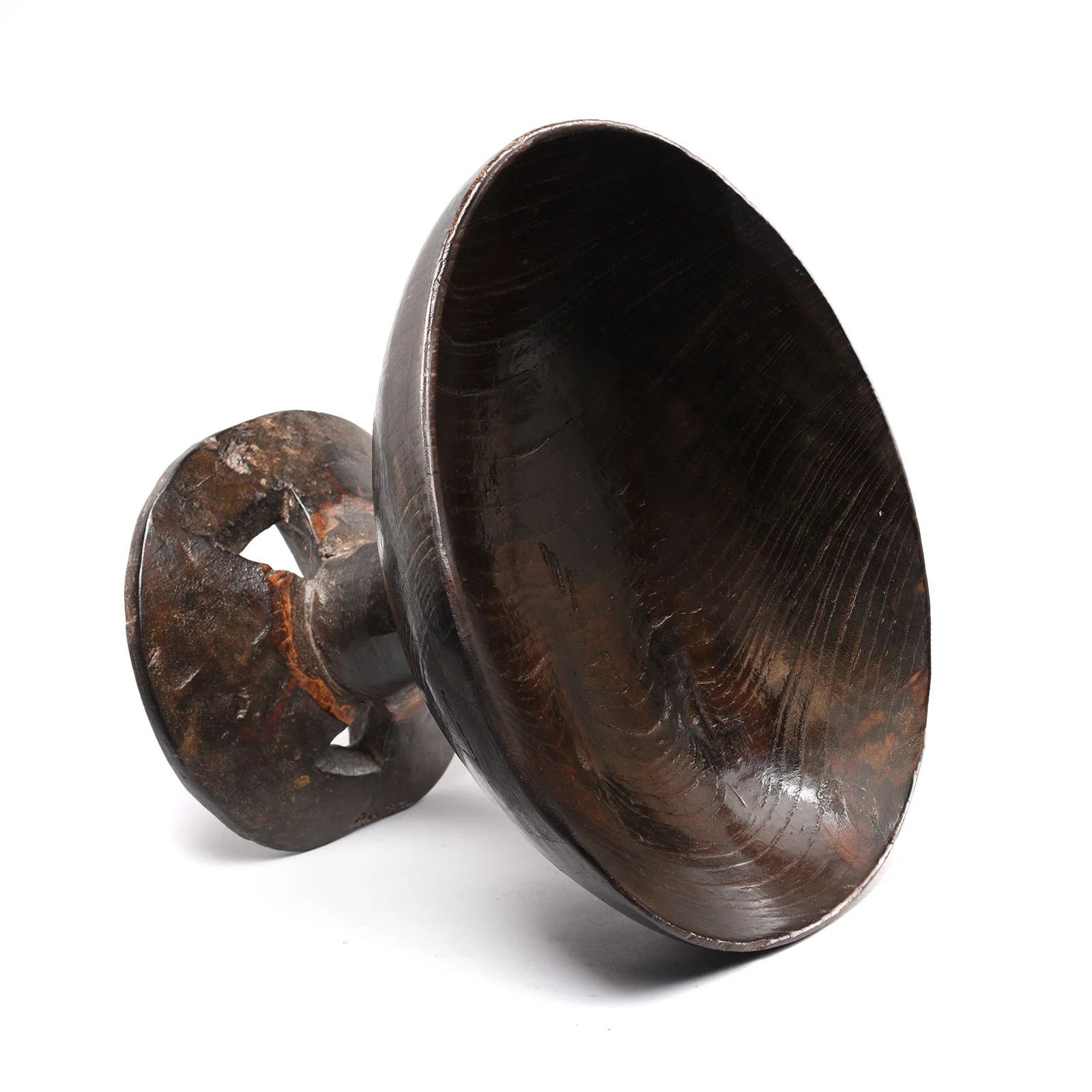 Carved Tribal Food Bowl From Nagaland - Ca 1920 - Image 2