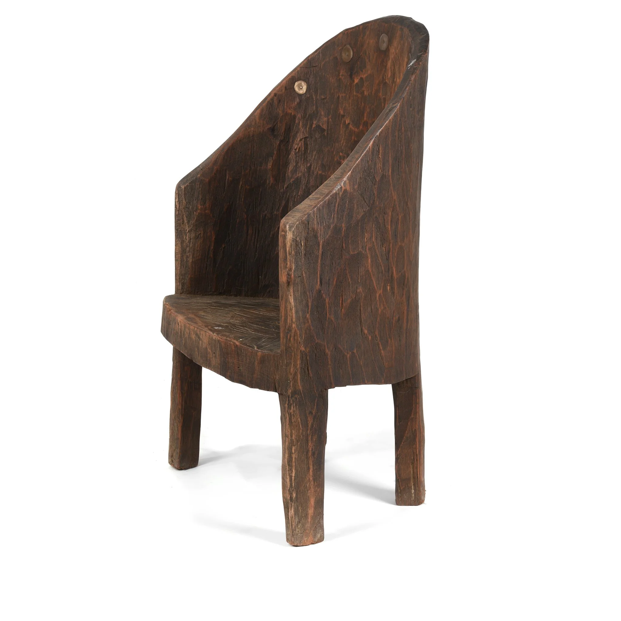 Carved Tribal Chair From Nagaland - Ca 1920 - Image 2