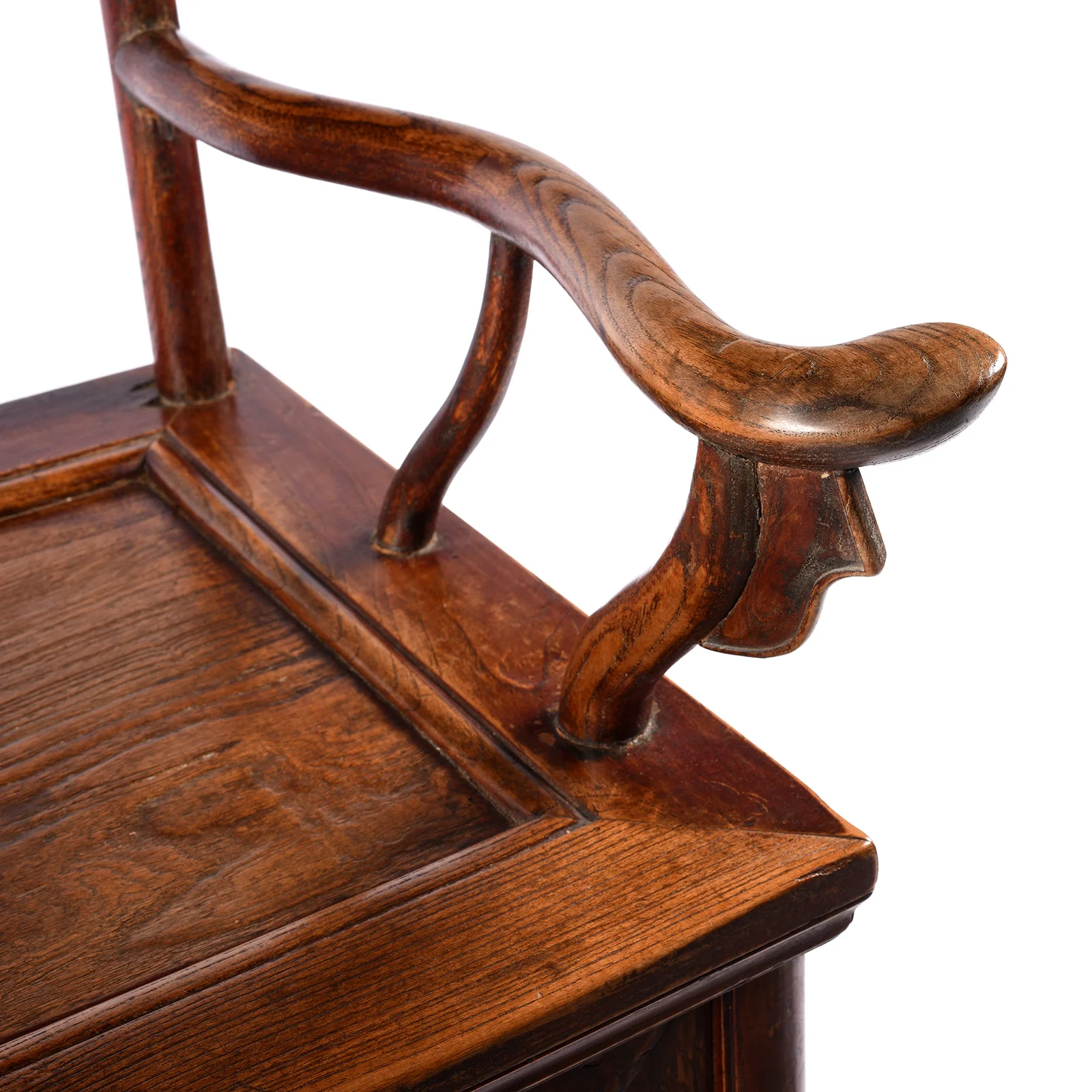 Pair of Carved Officials Hat Chairs From Shanxi - Late 19th Century - Image 15
