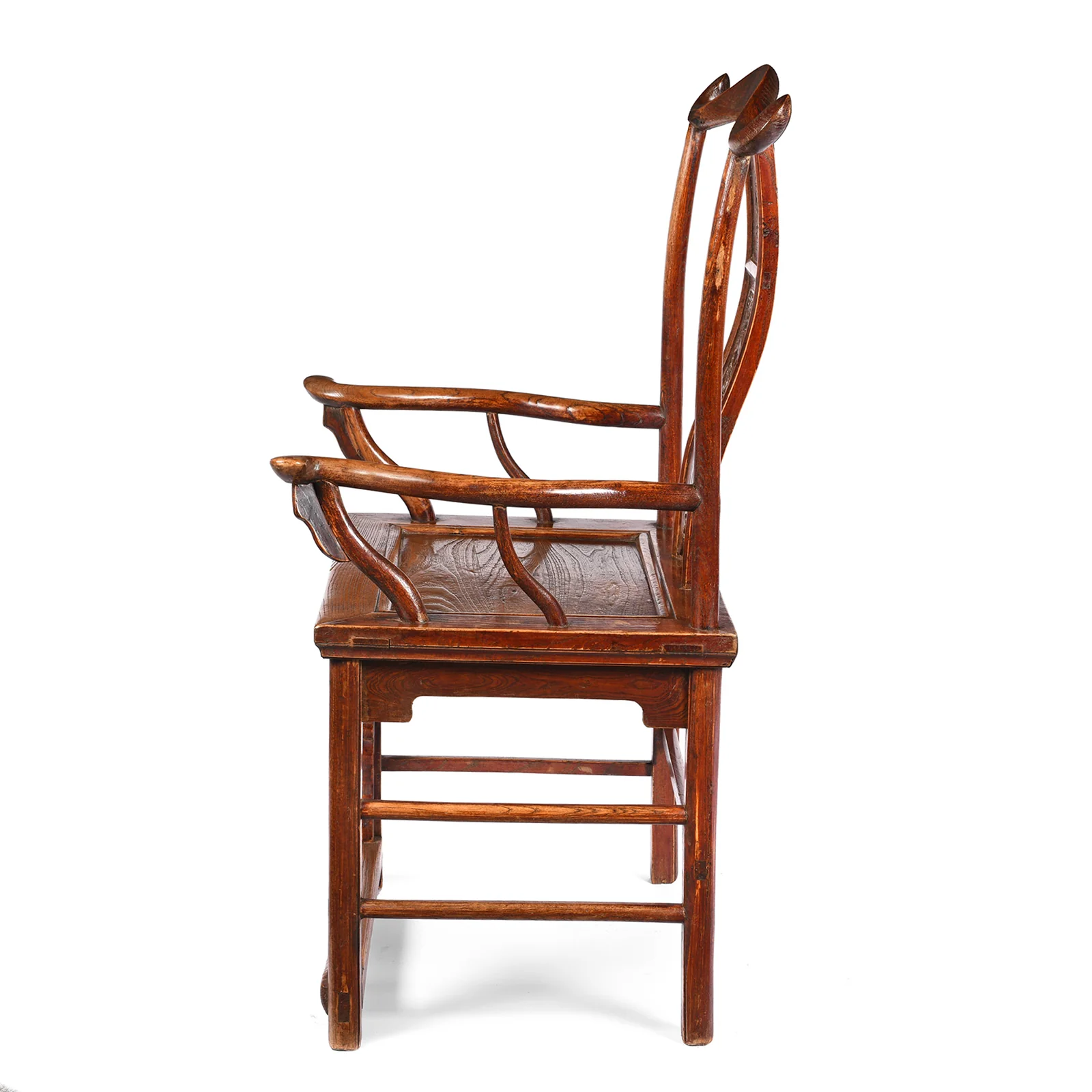 Pair of Carved Officials Hat Chairs From Shanxi - Late 19th Century - Image 4