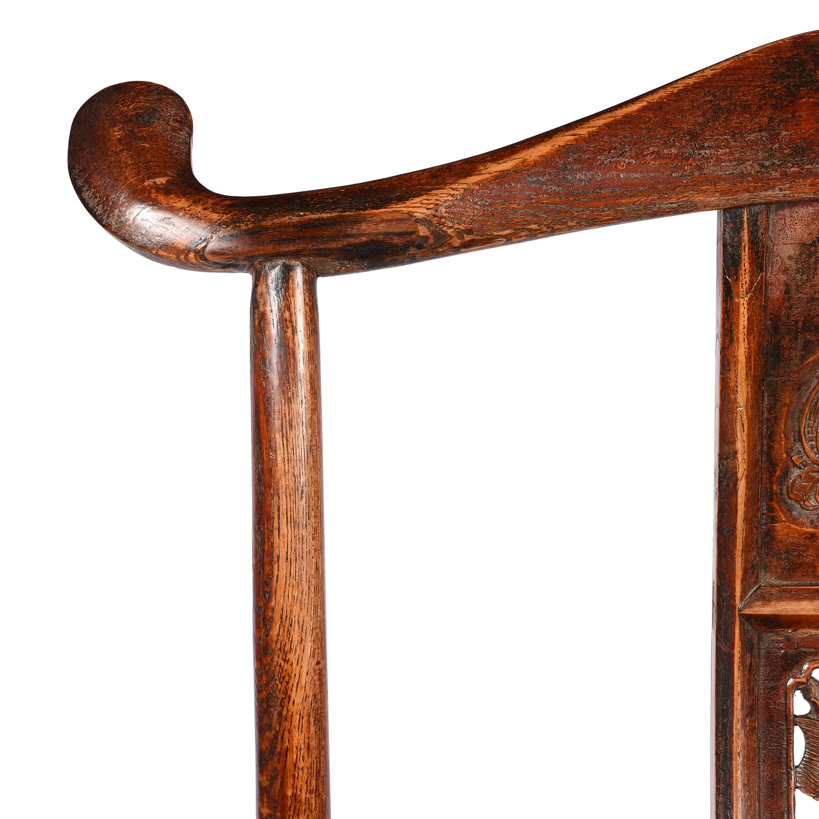 Pair of Carved Officials Hat Chairs From Shanxi - Late 19th Century - Image 6