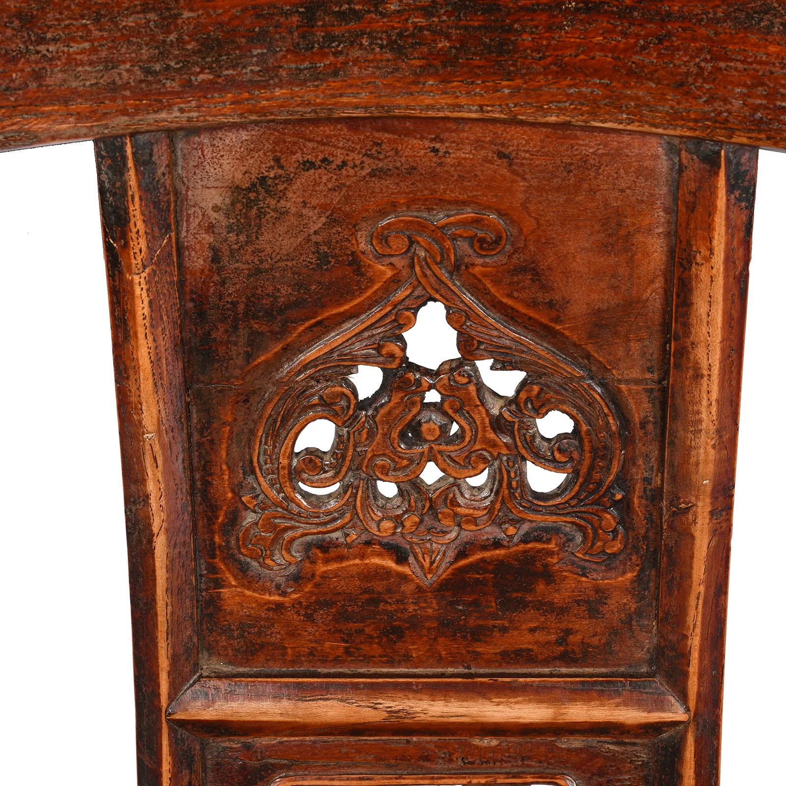 Pair of Carved Officials Hat Chairs From Shanxi - Late 19th Century - Image 8