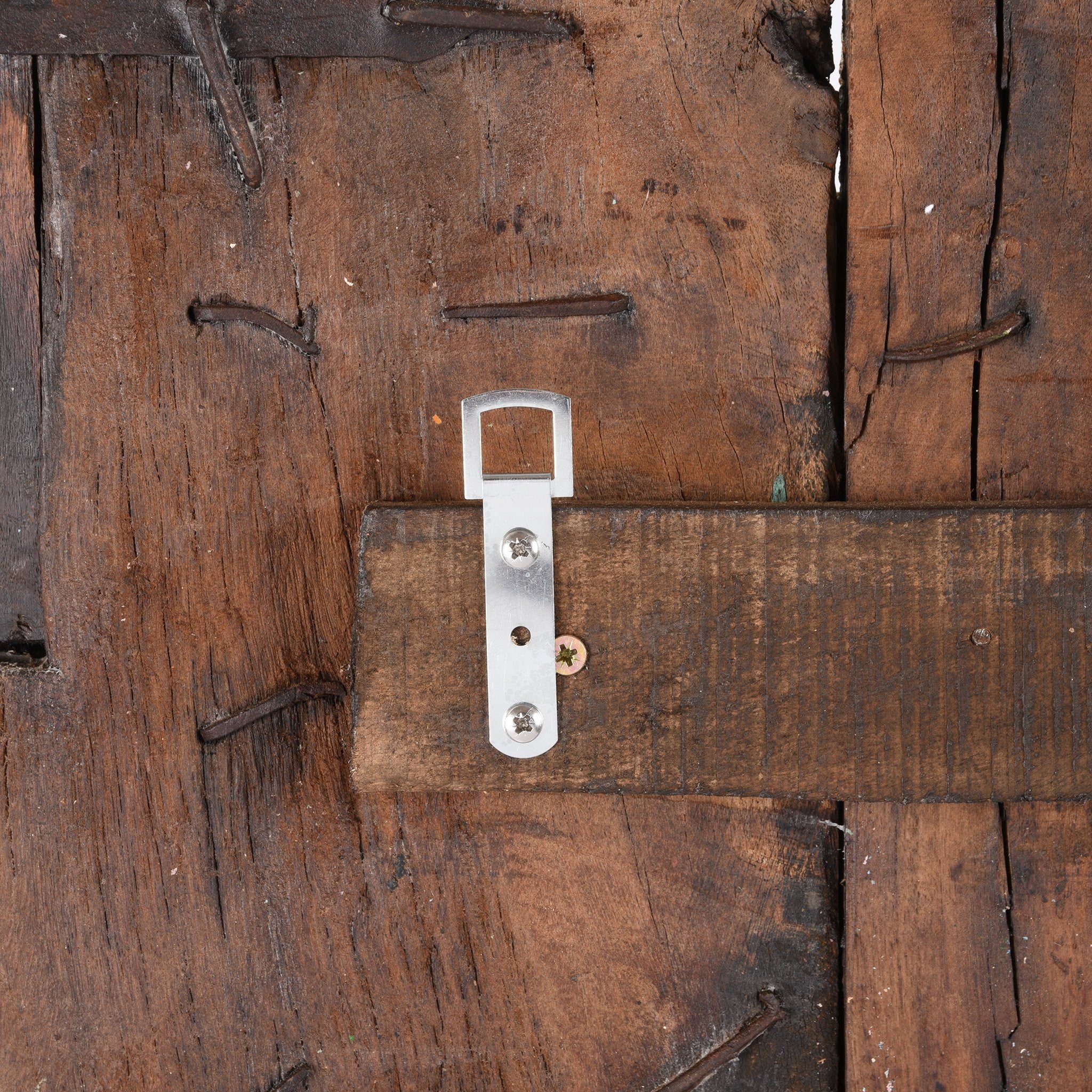 Carved & Painted Teak Window Shutter From South Rajasthan - 19thC - Image 7