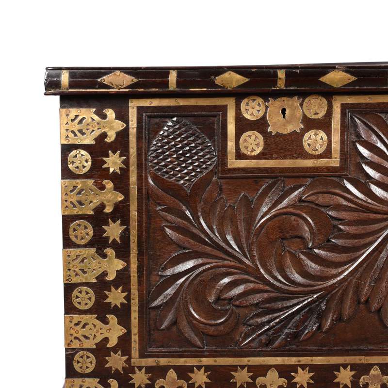 Carved 'Malabar' Chest From Kutch - Mid 19th Century - Image 2
