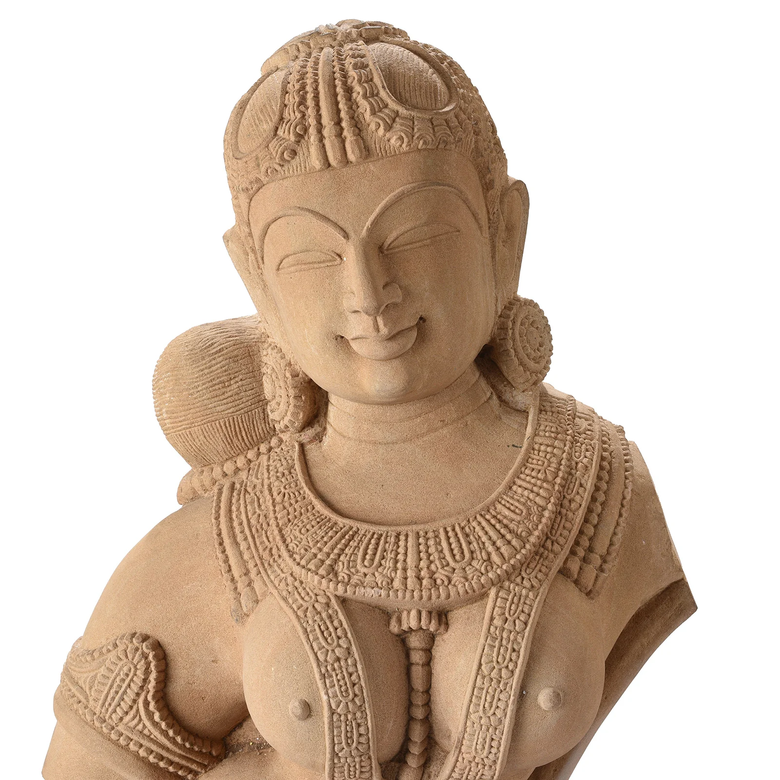 Carved Indian Stone Apsara Statue - Image 5